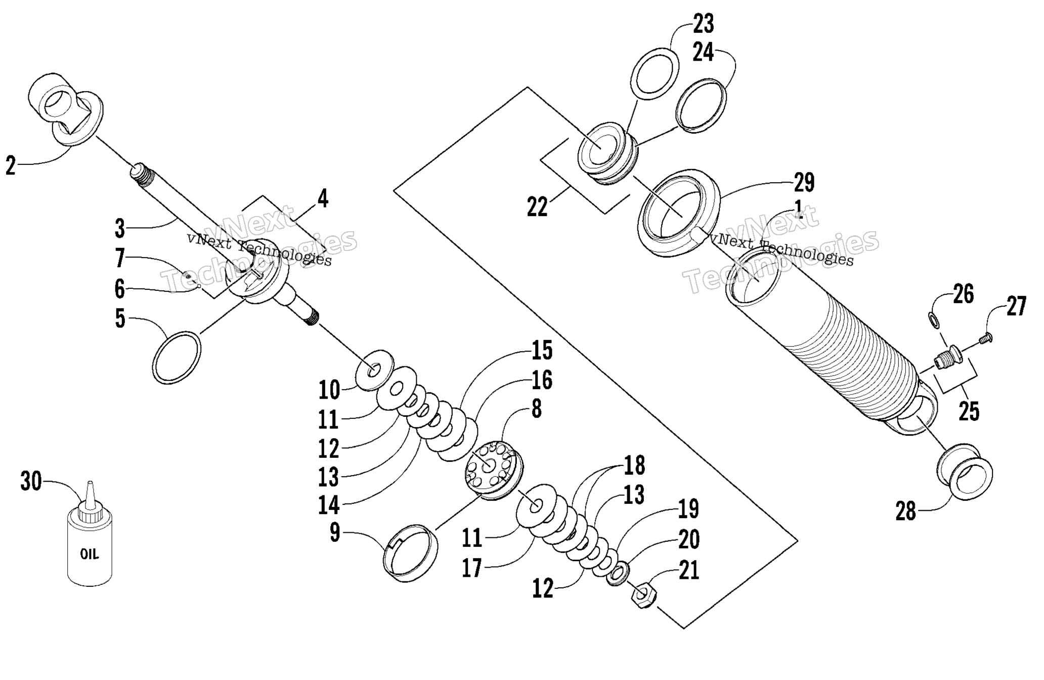 Задняя часть Suspension Front Arm Shock Absorber