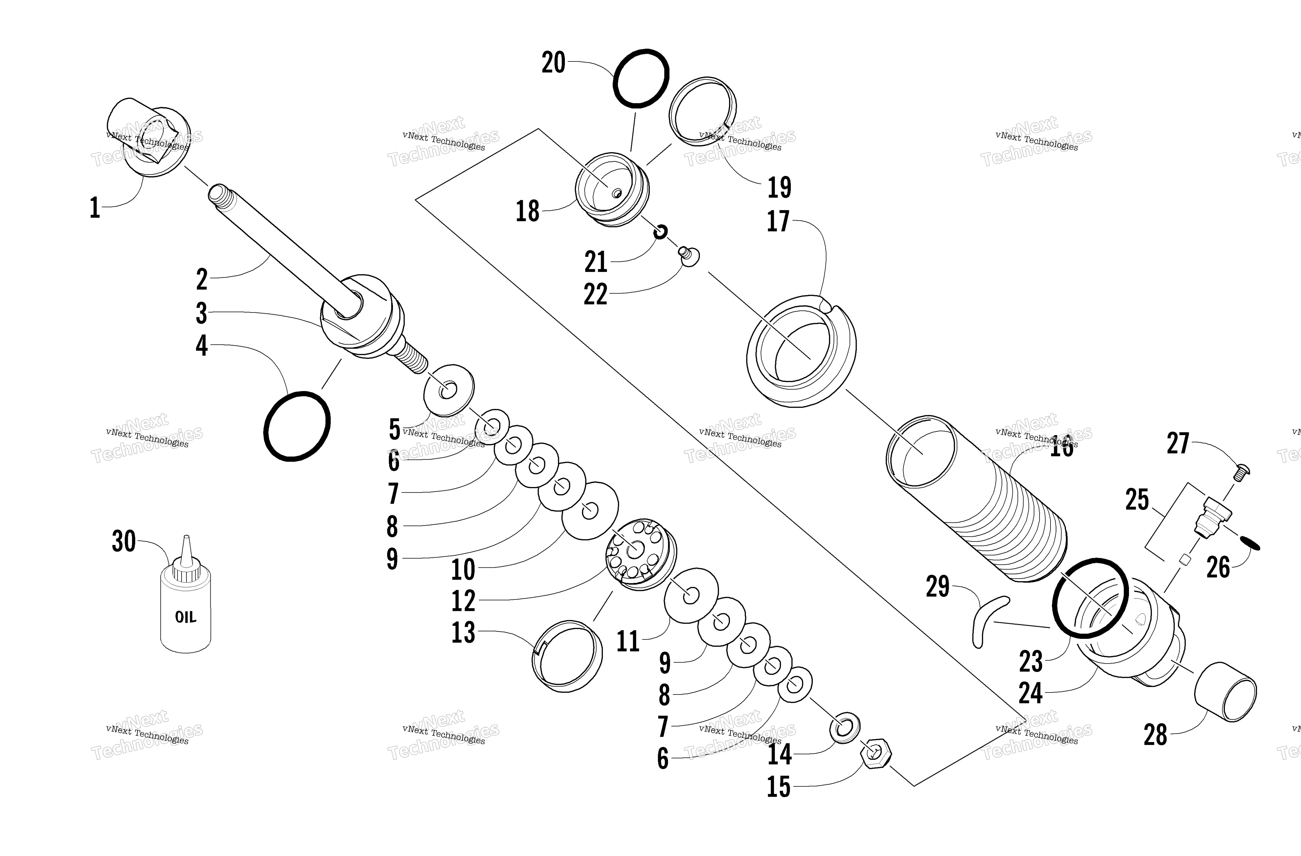 Задняя часть Suspension Front Arm Shock Absorber
