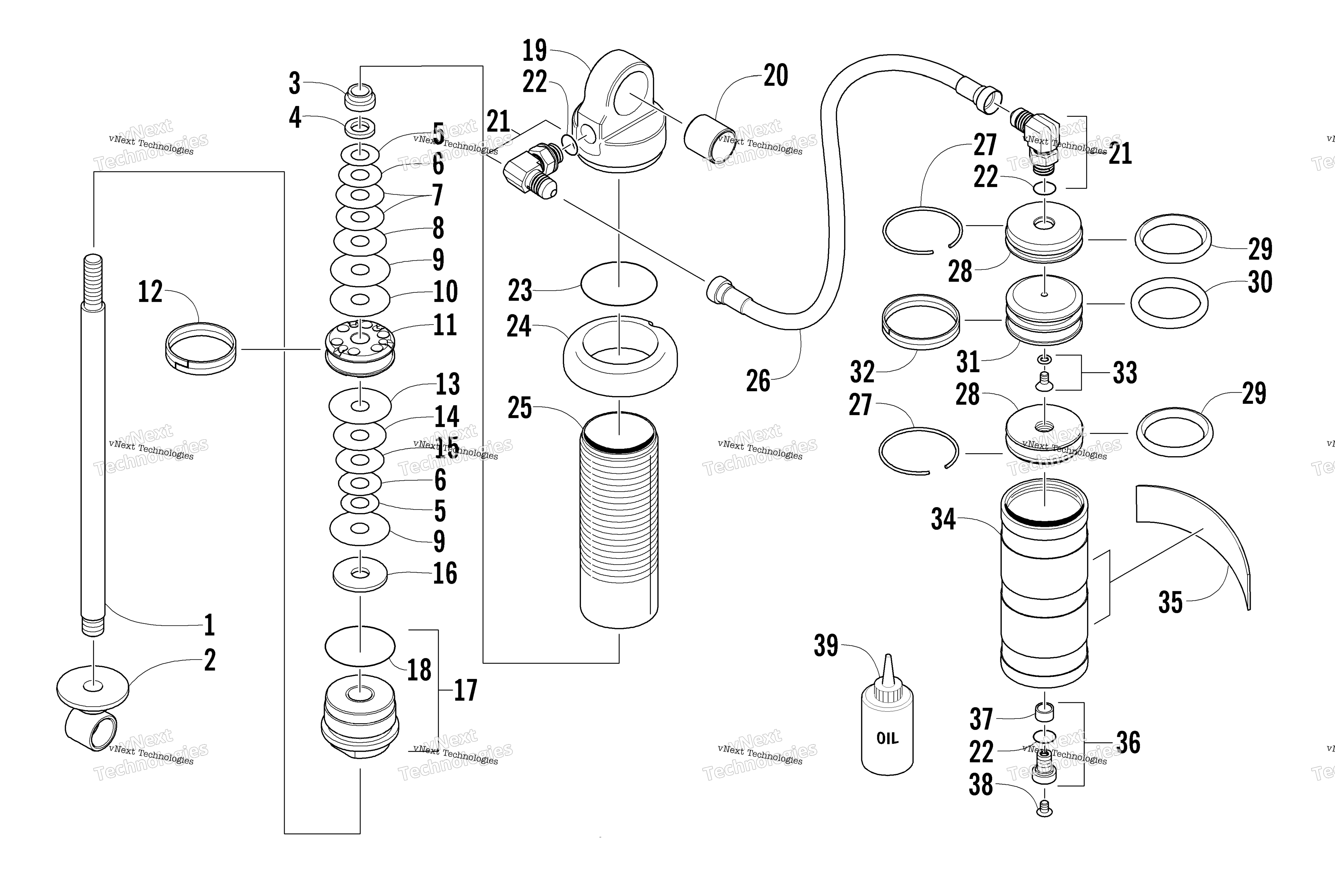 Задняя часть Suspension Front Arm Shock Absorber