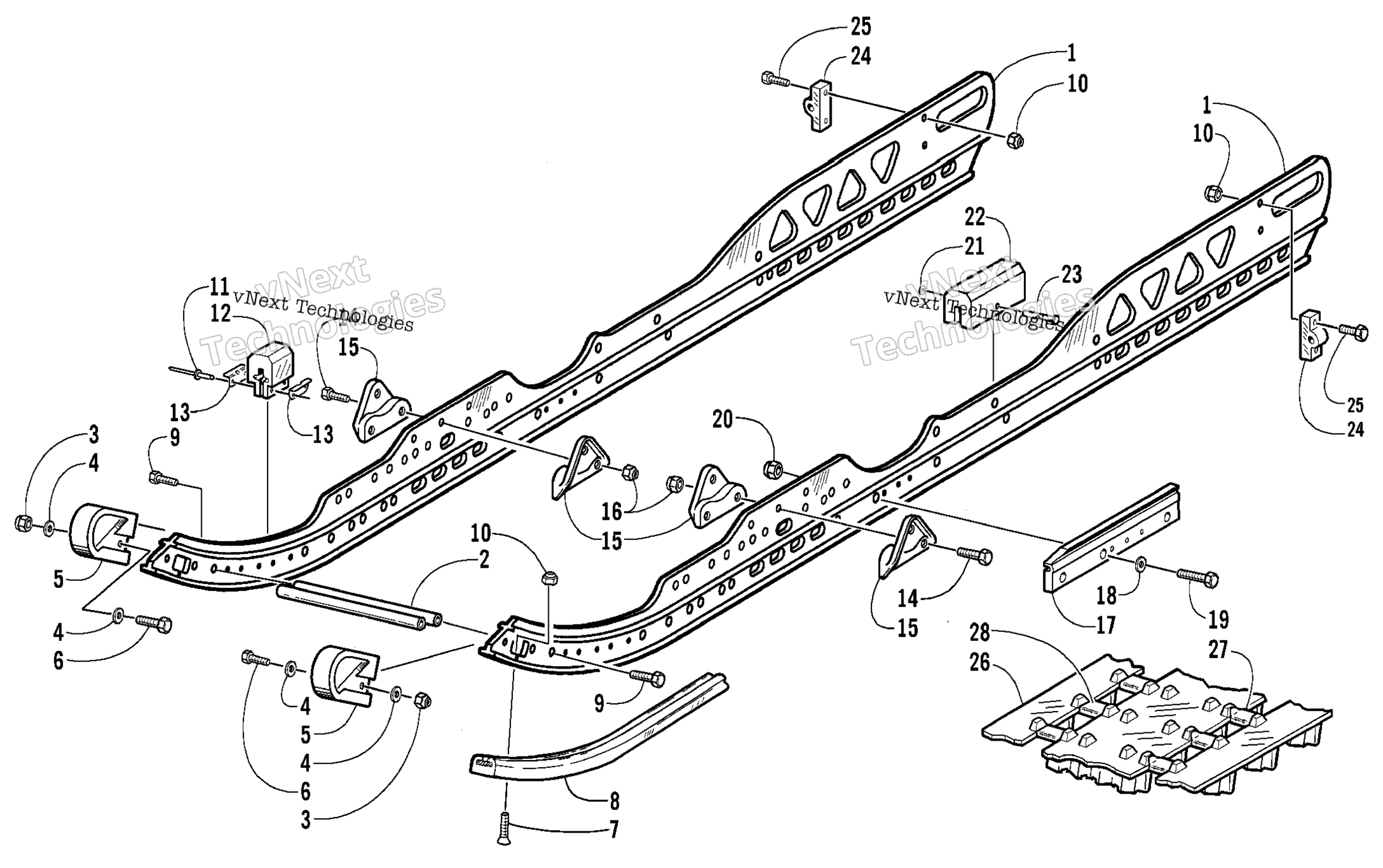 Slide Rail и Track узел