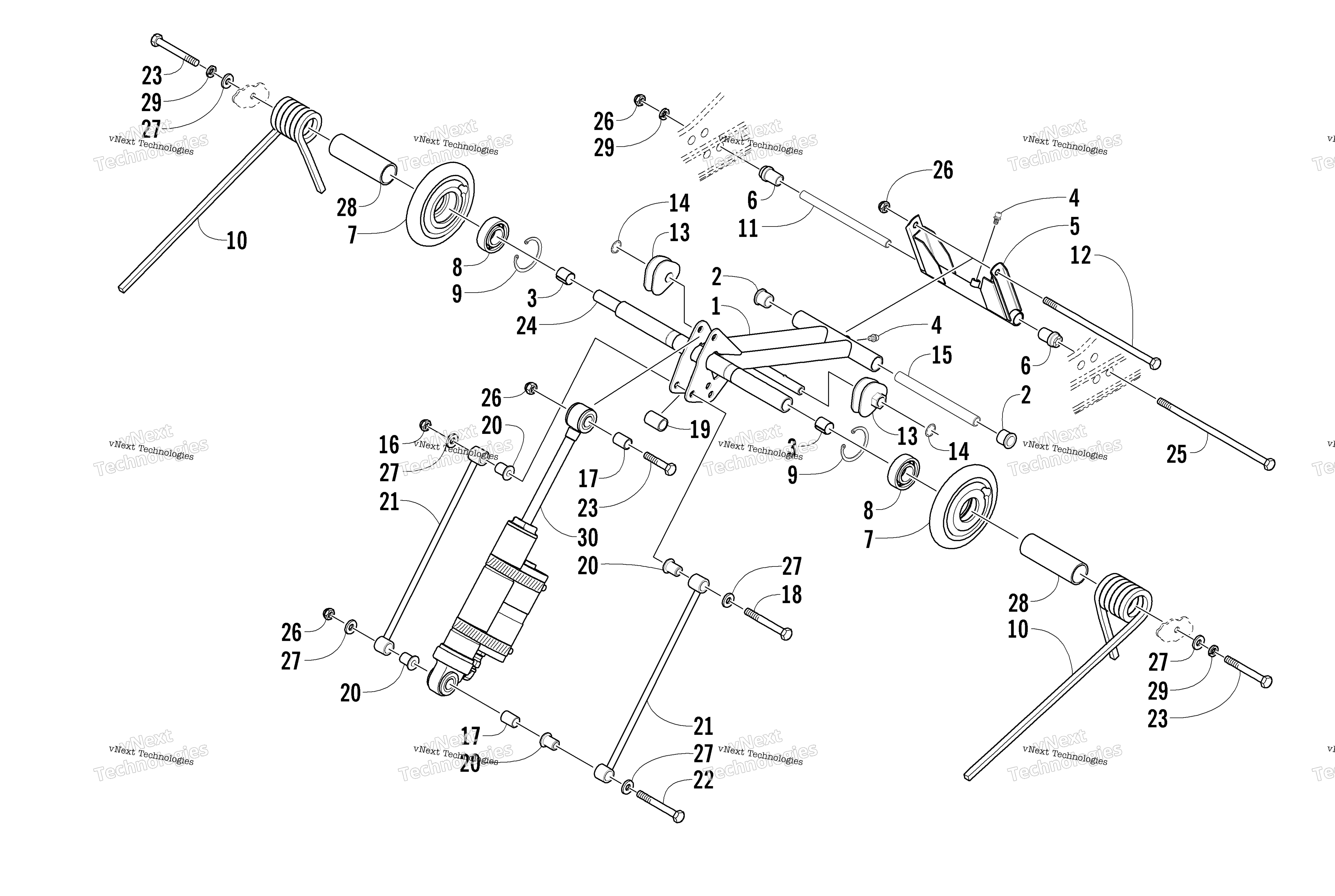 Задняя часть Suspension Rear Arm Assembly