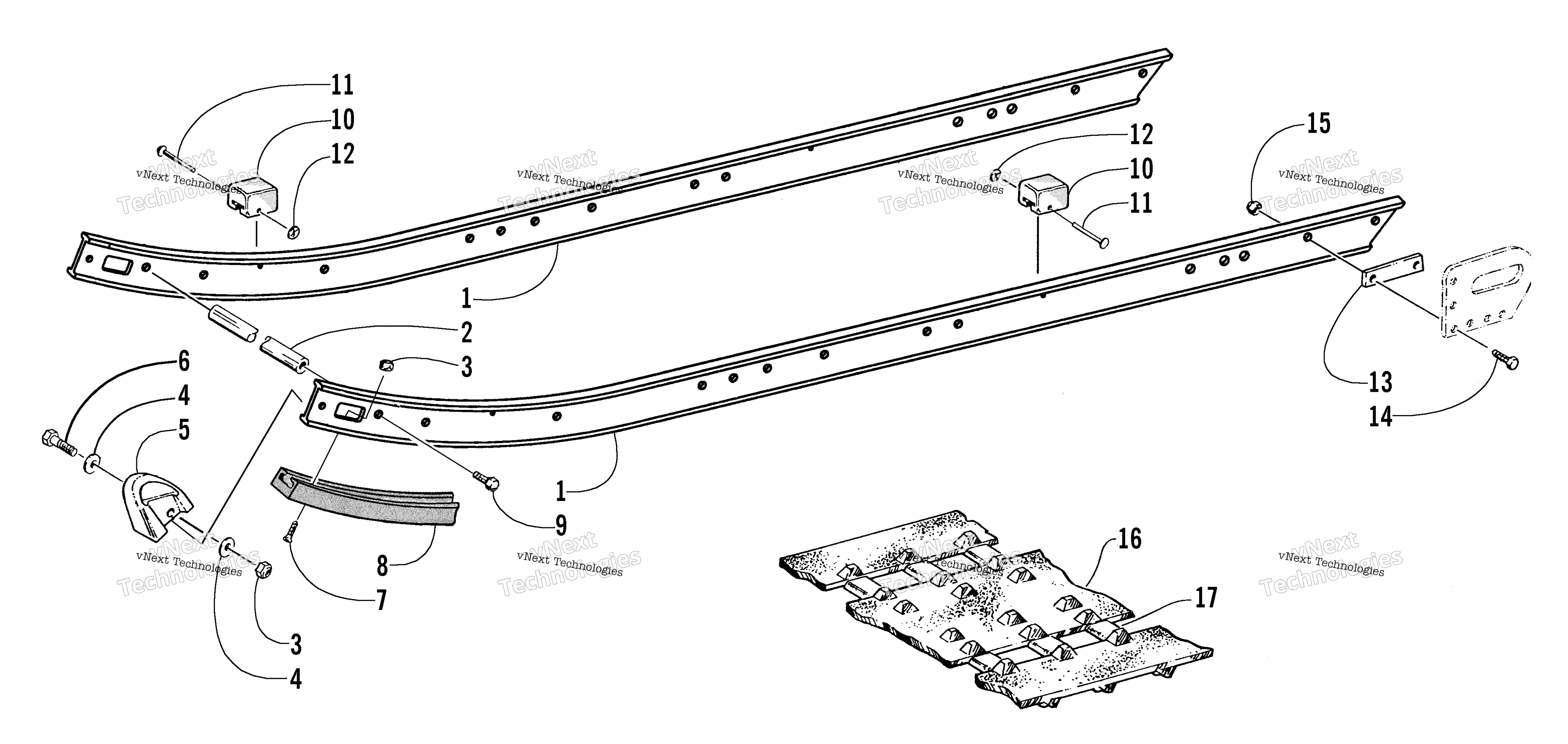 Slide Rail и Track узел