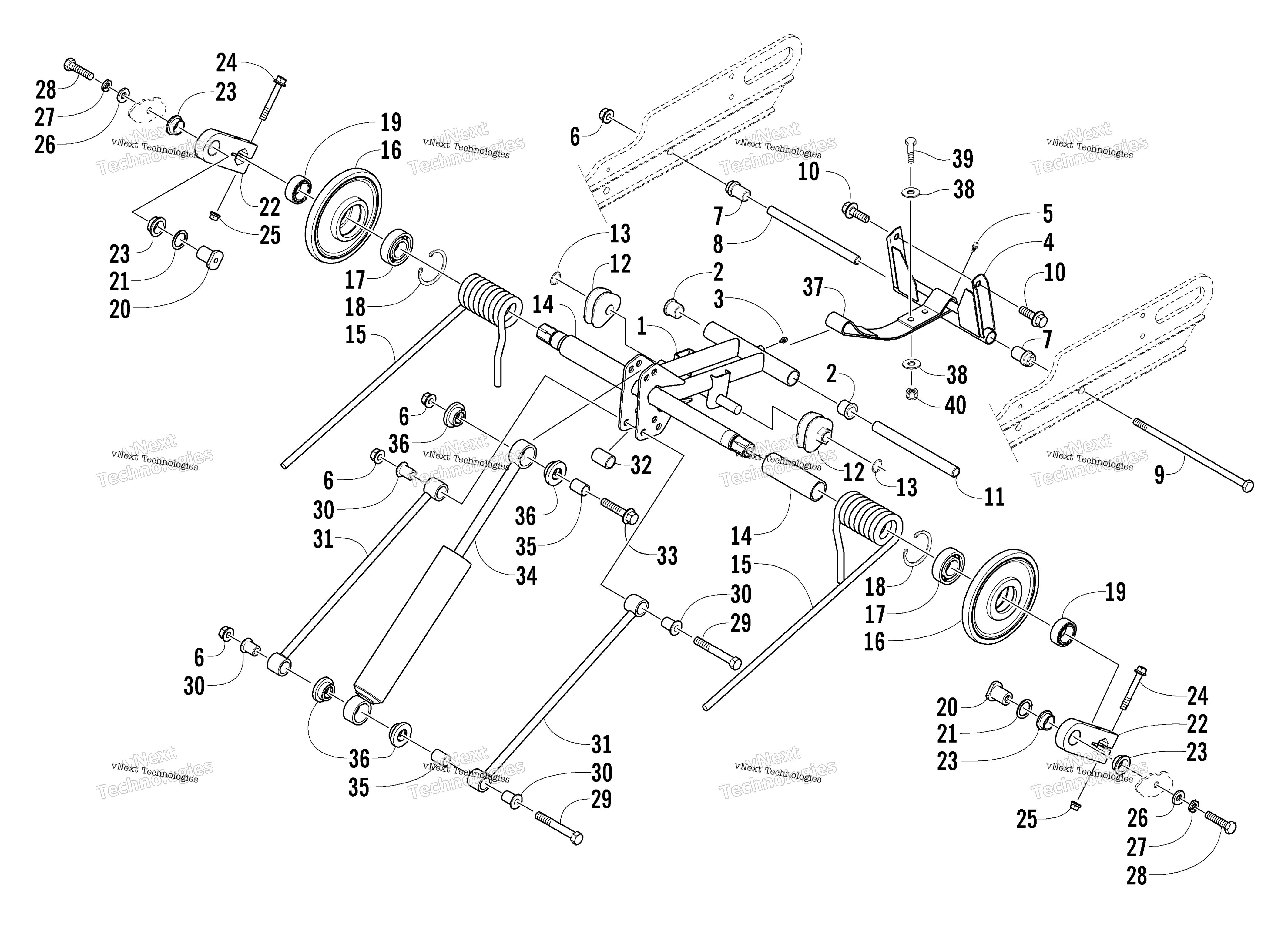Задняя часть Suspension Rear Arm Assembly