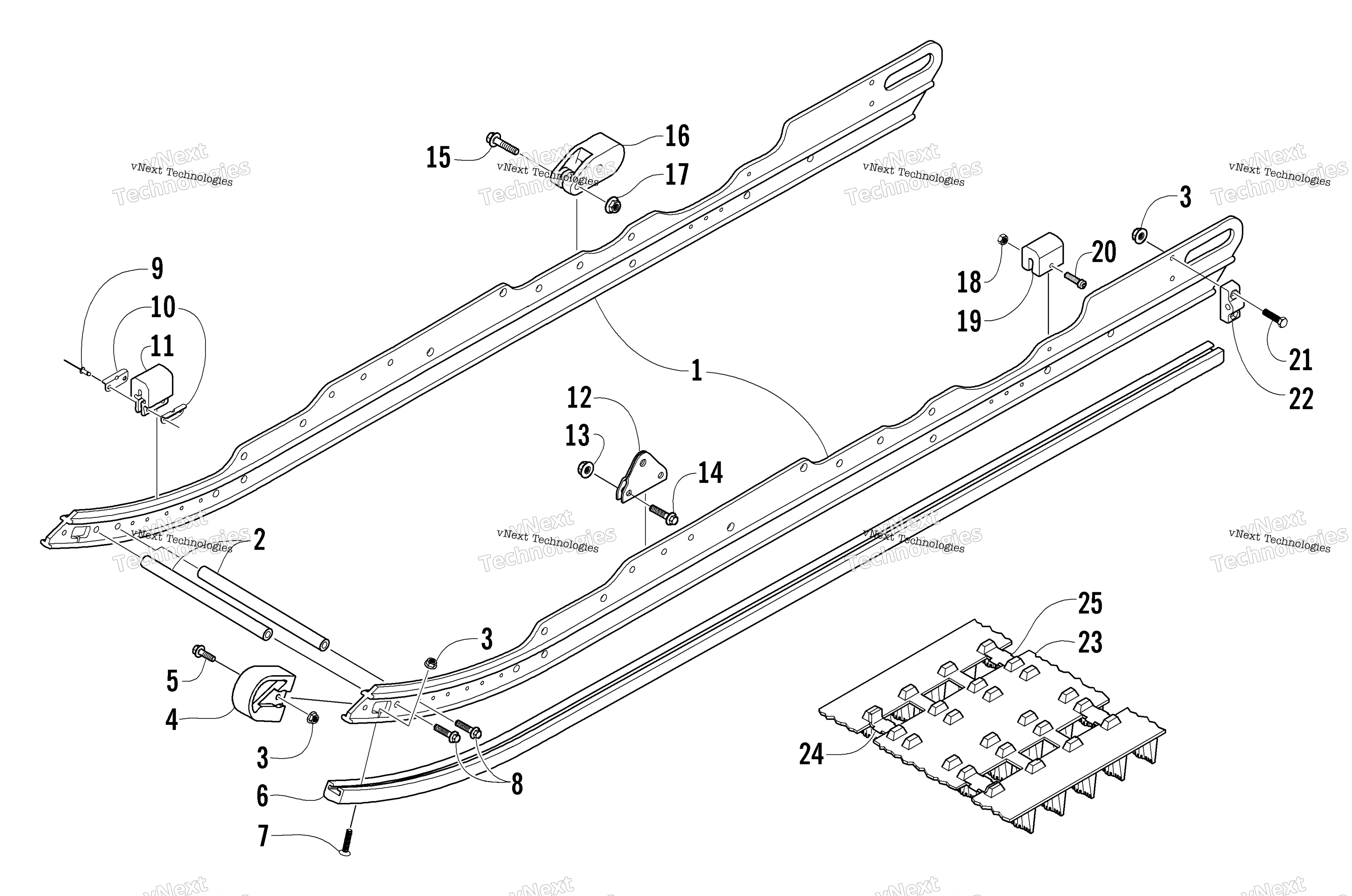 Slide Rail и Track узел