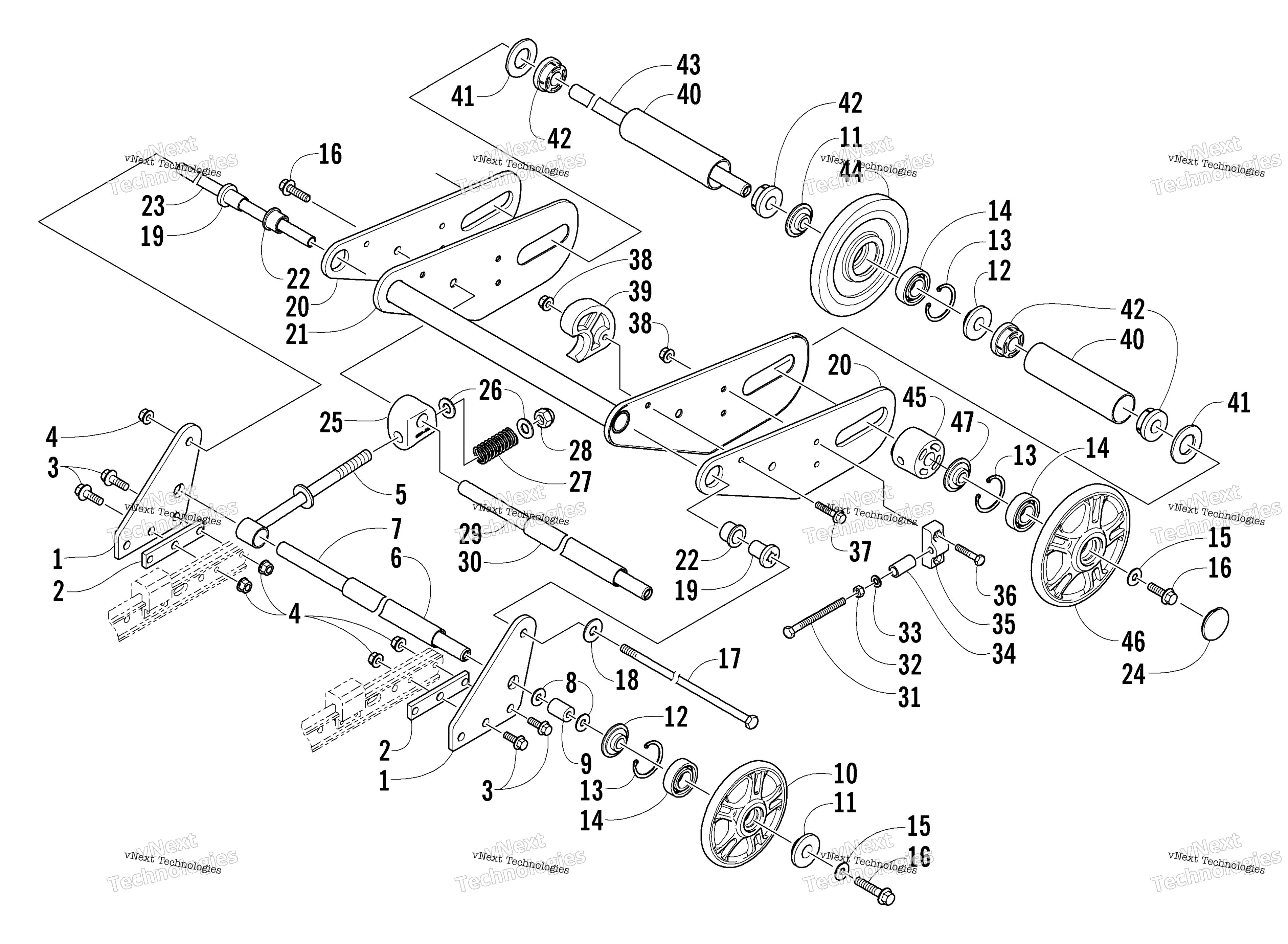 Articulating Skid рама узел