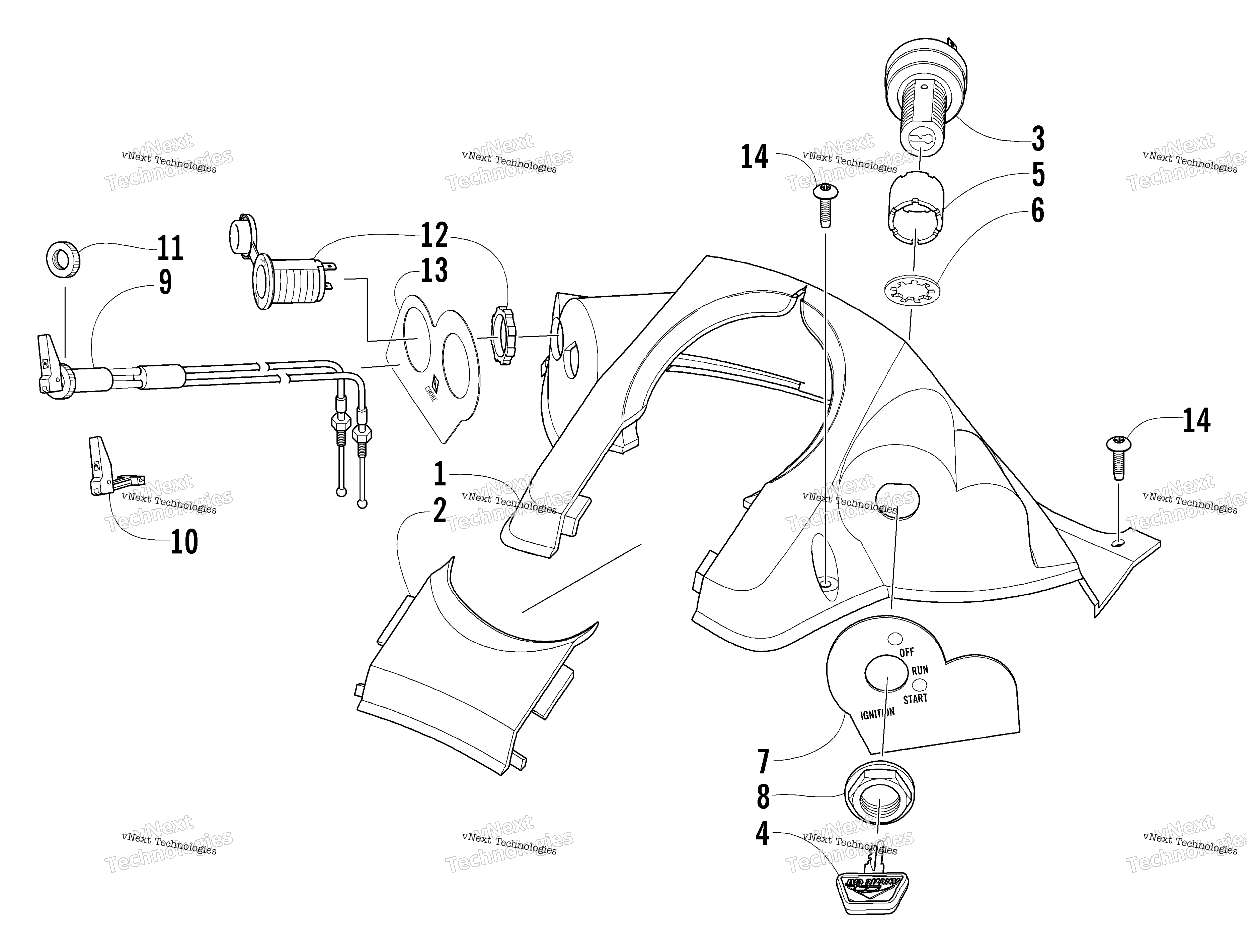 Консоль And Switch Assembly