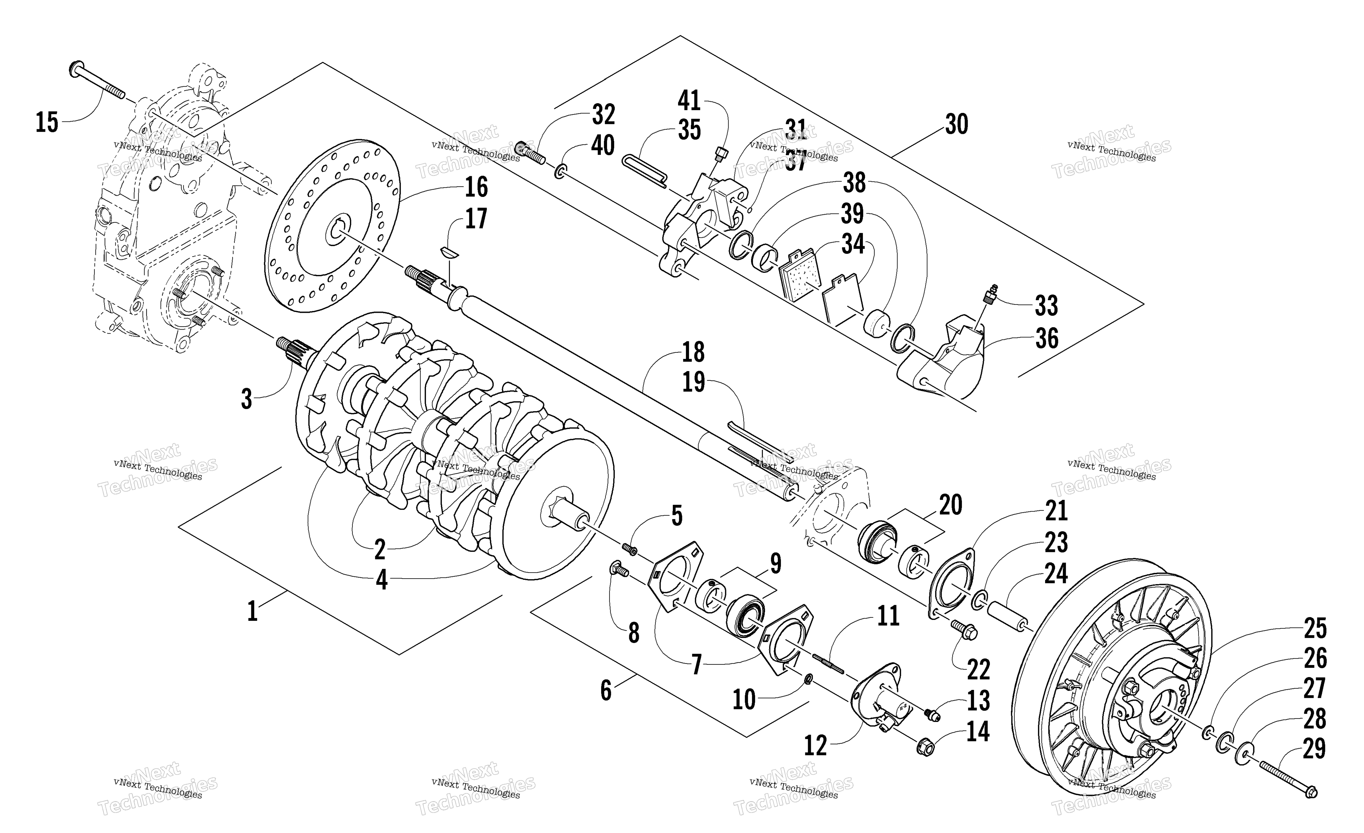 Привод Train Shafts And Brake Assemblies