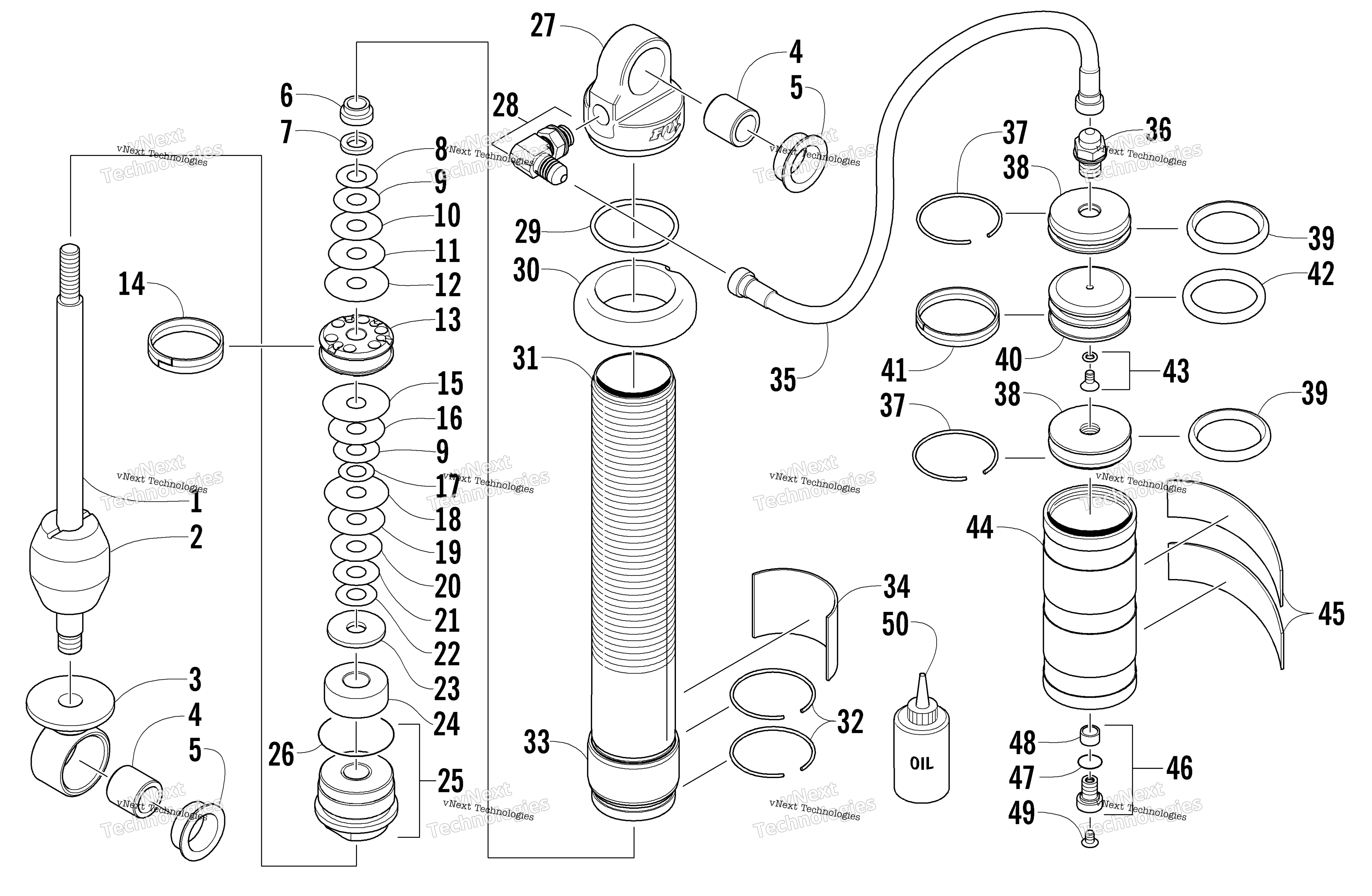 Передняя часть Suspension Shock Absorber