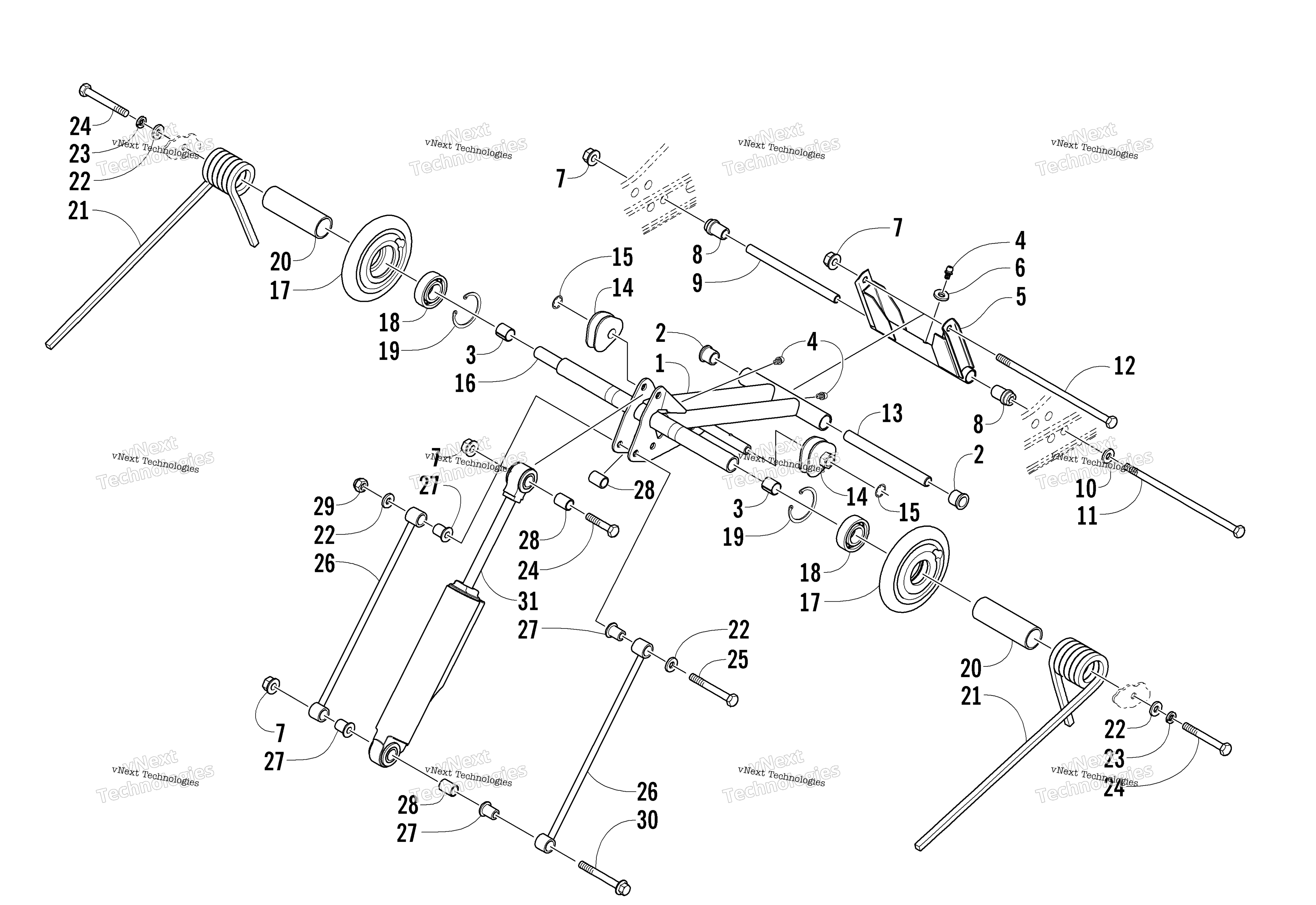 Задняя часть Suspension Rear Arm Assembly