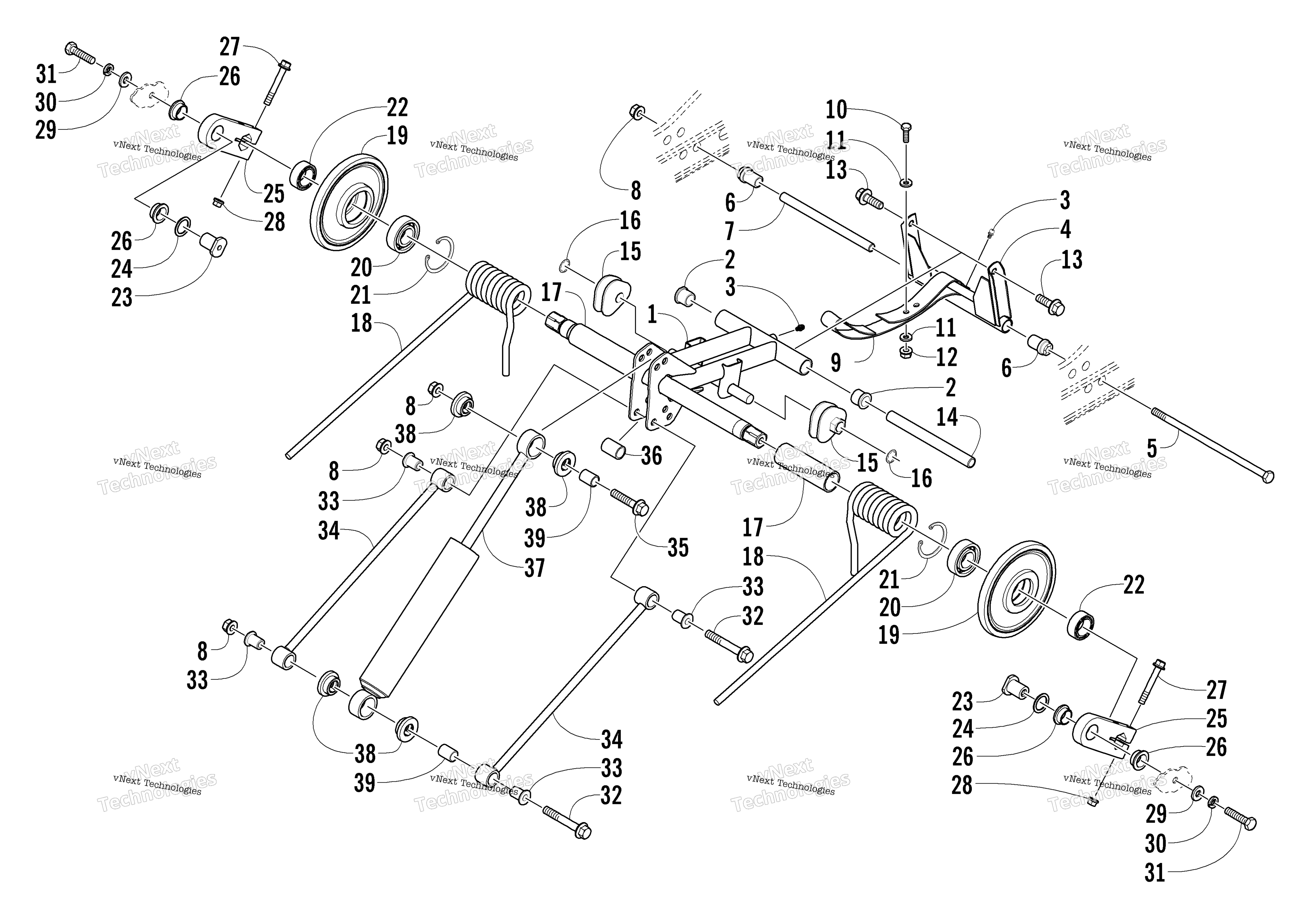 Задняя часть Suspension Rear Arm Assembly