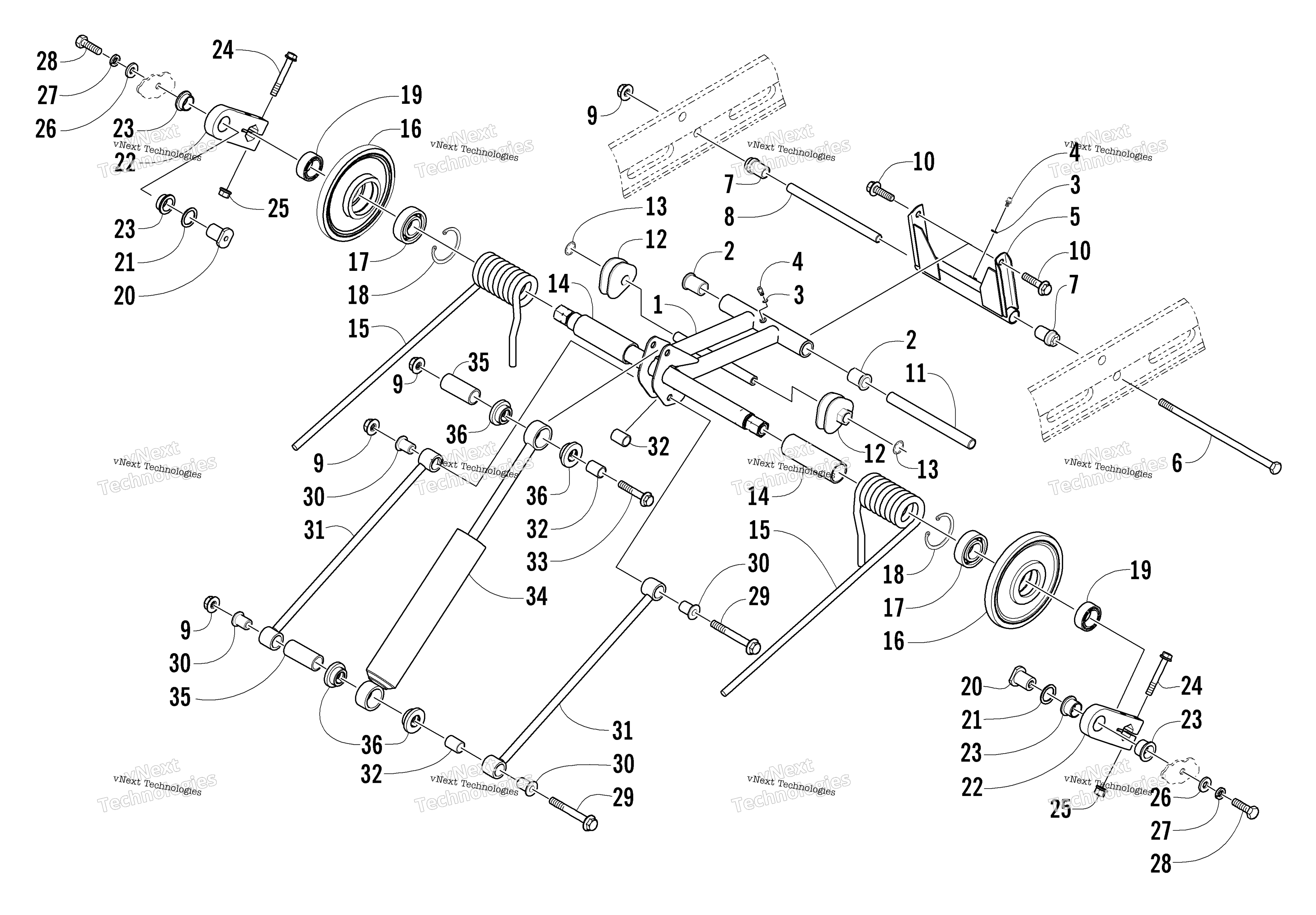 Задняя часть Suspension Rear Arm Assembly