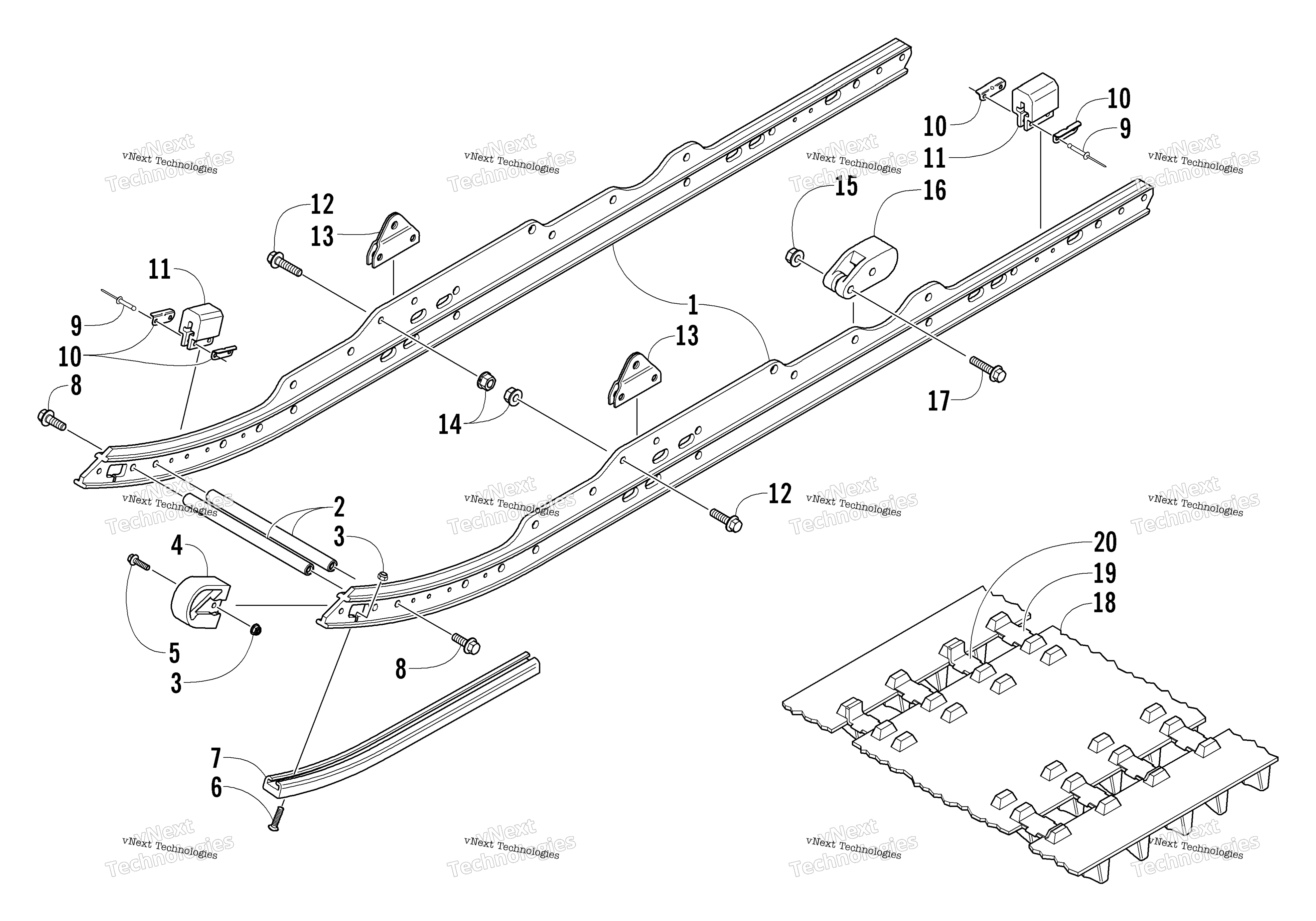 Slide Rail и Track узел