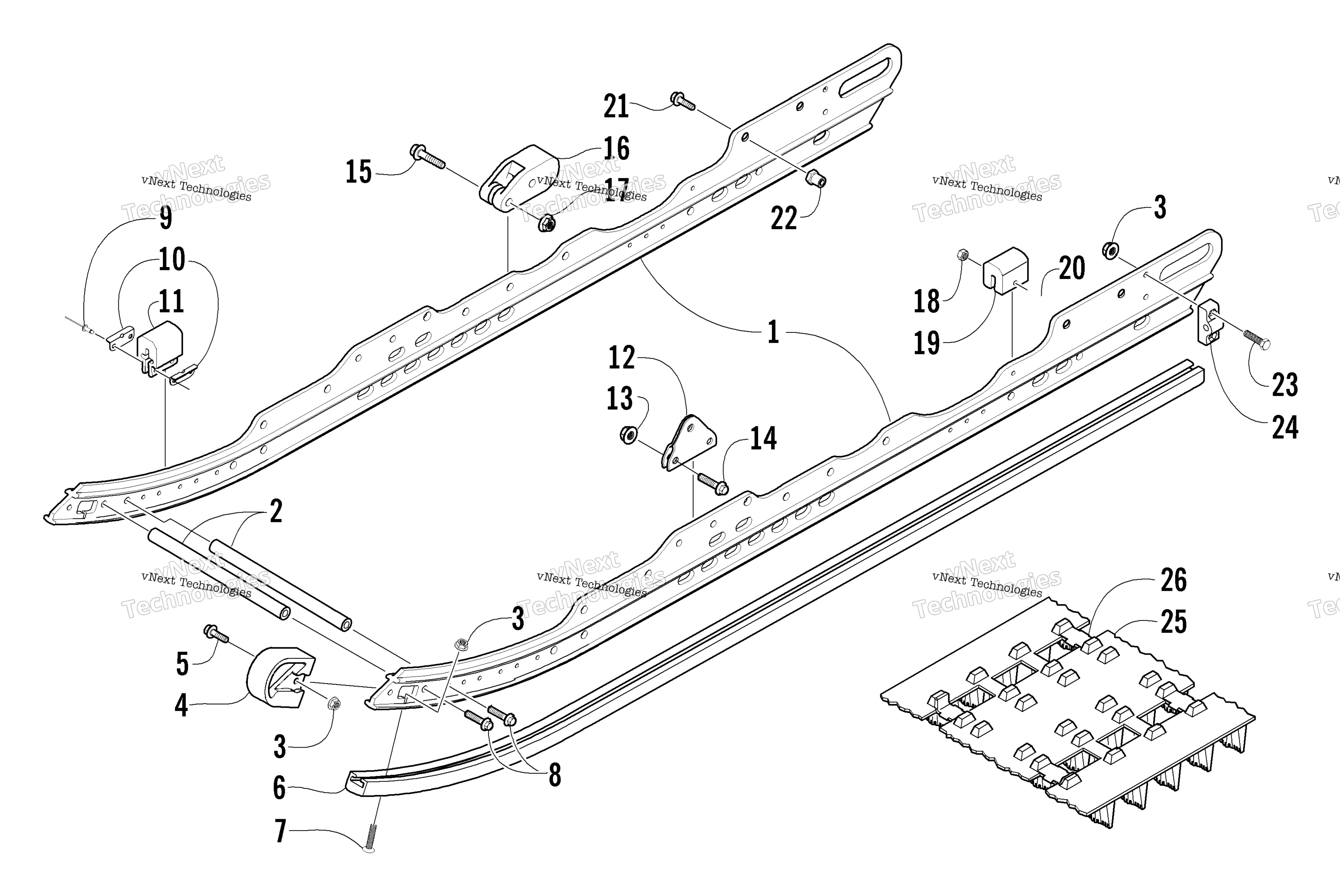 Slide Rail и Track узел