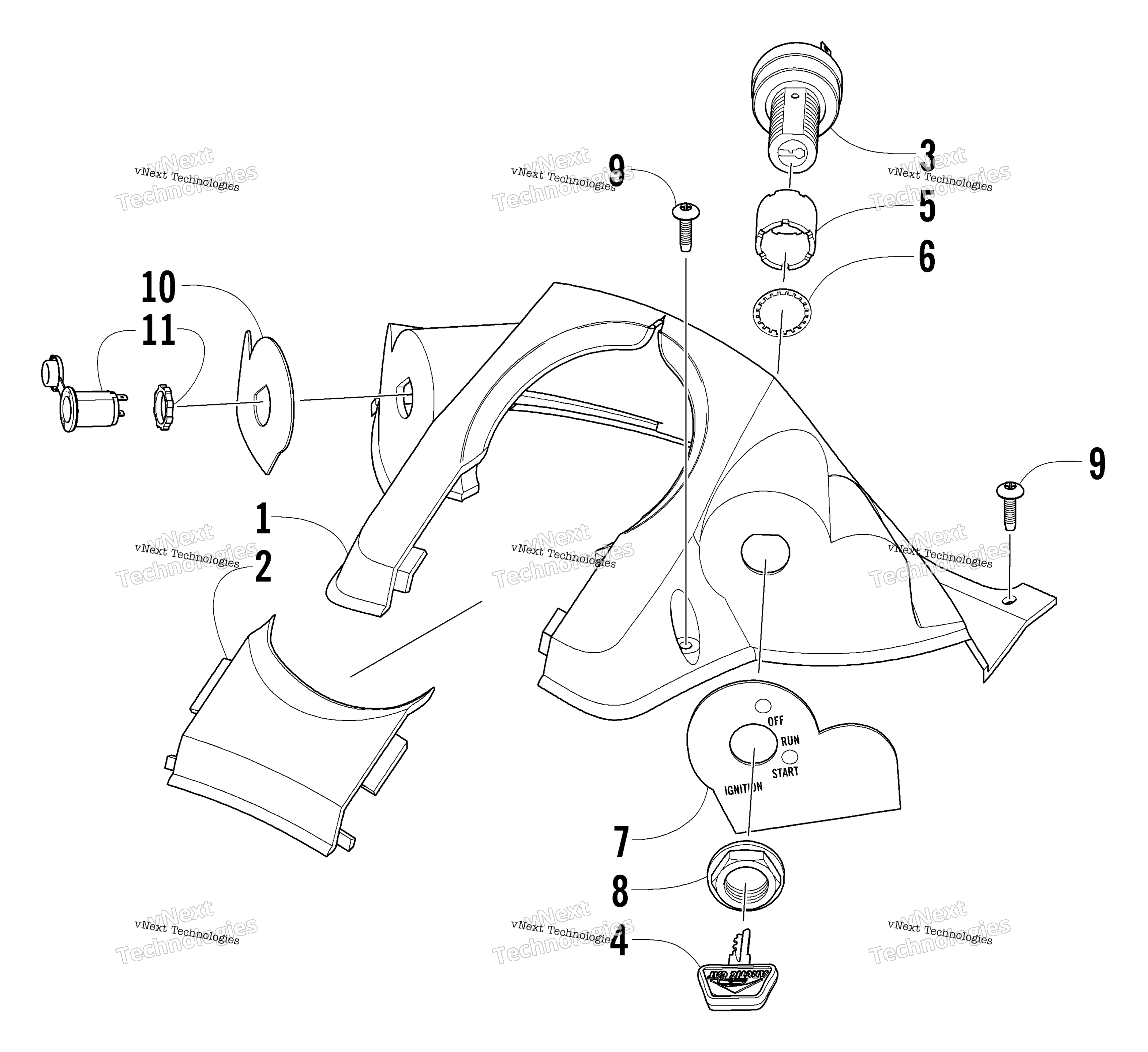 Консоль And Switch Assembly