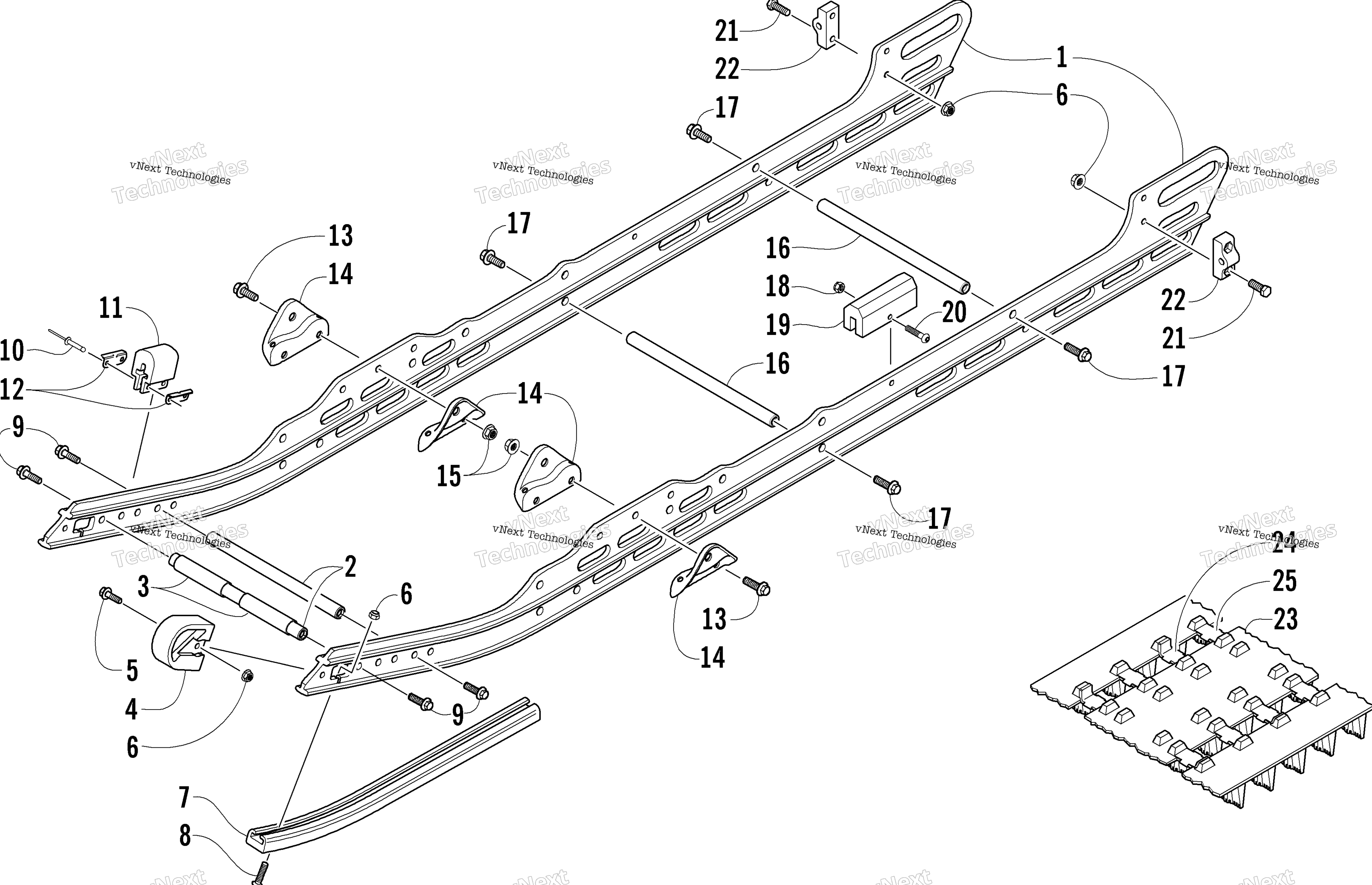 Slide Rail и Track узел