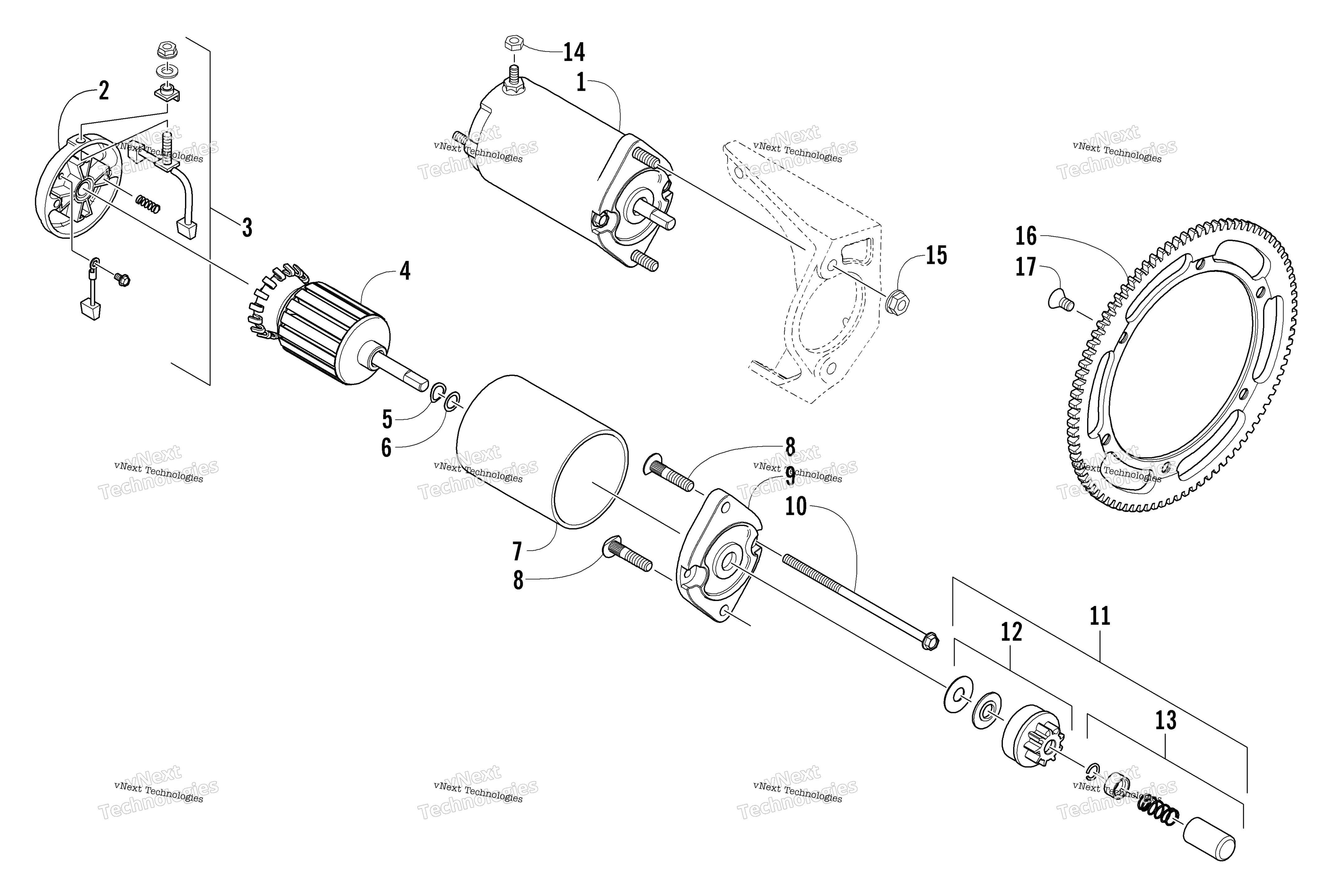 Электрооборудование Start - Starter Motor Assembly