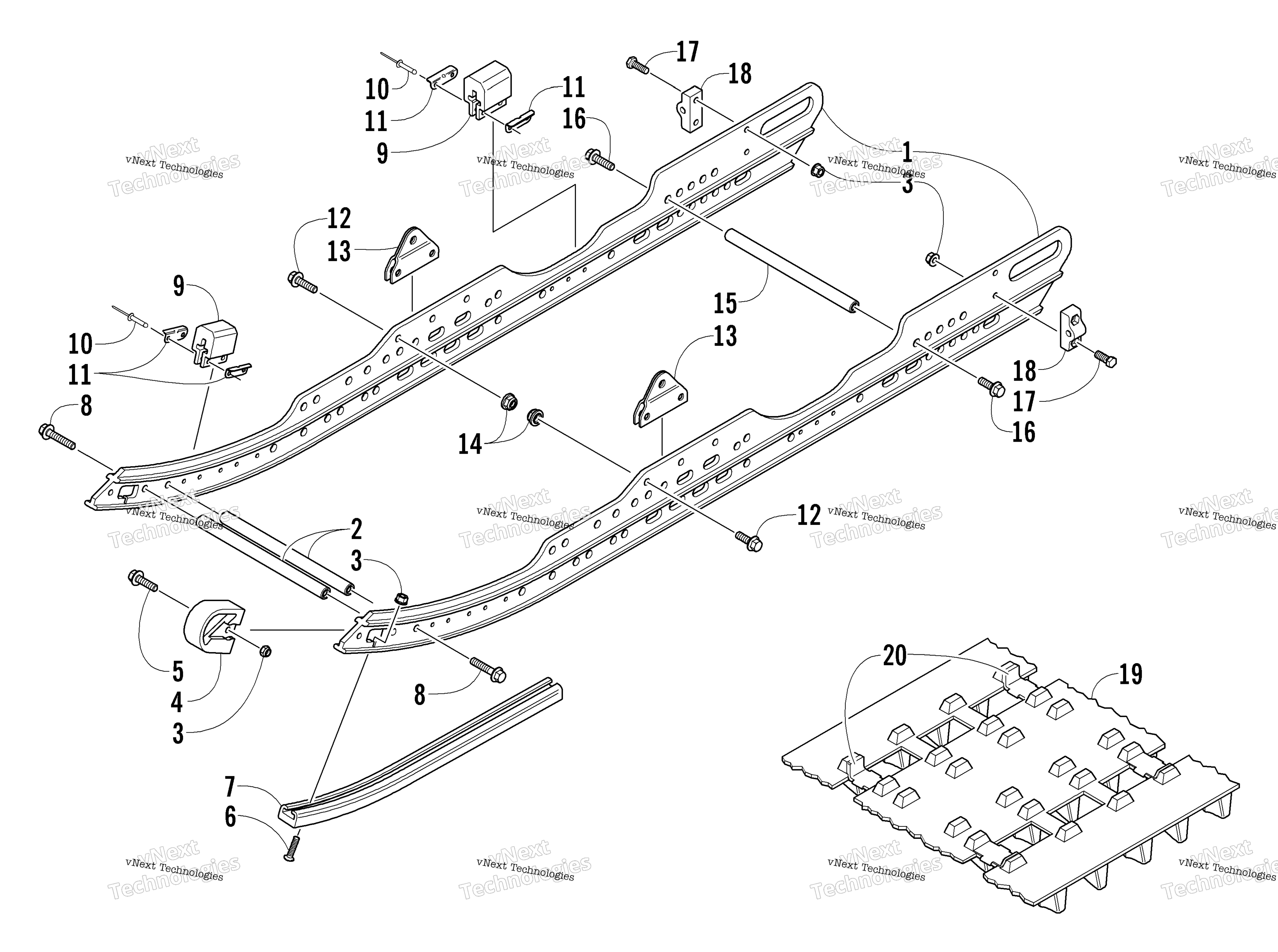 Slide Rail и Track узел