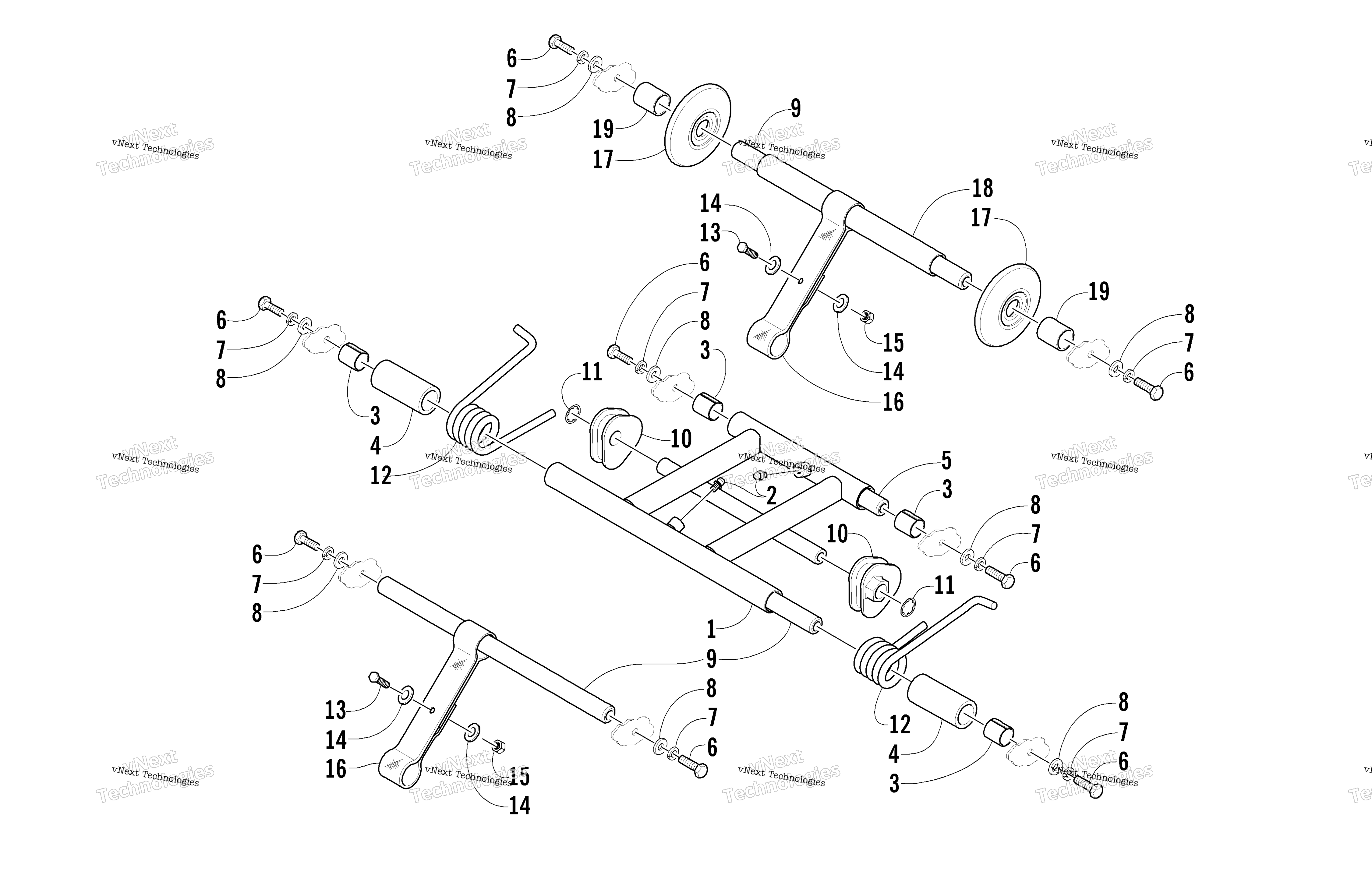 Задняя часть Suspension Arm Assembly