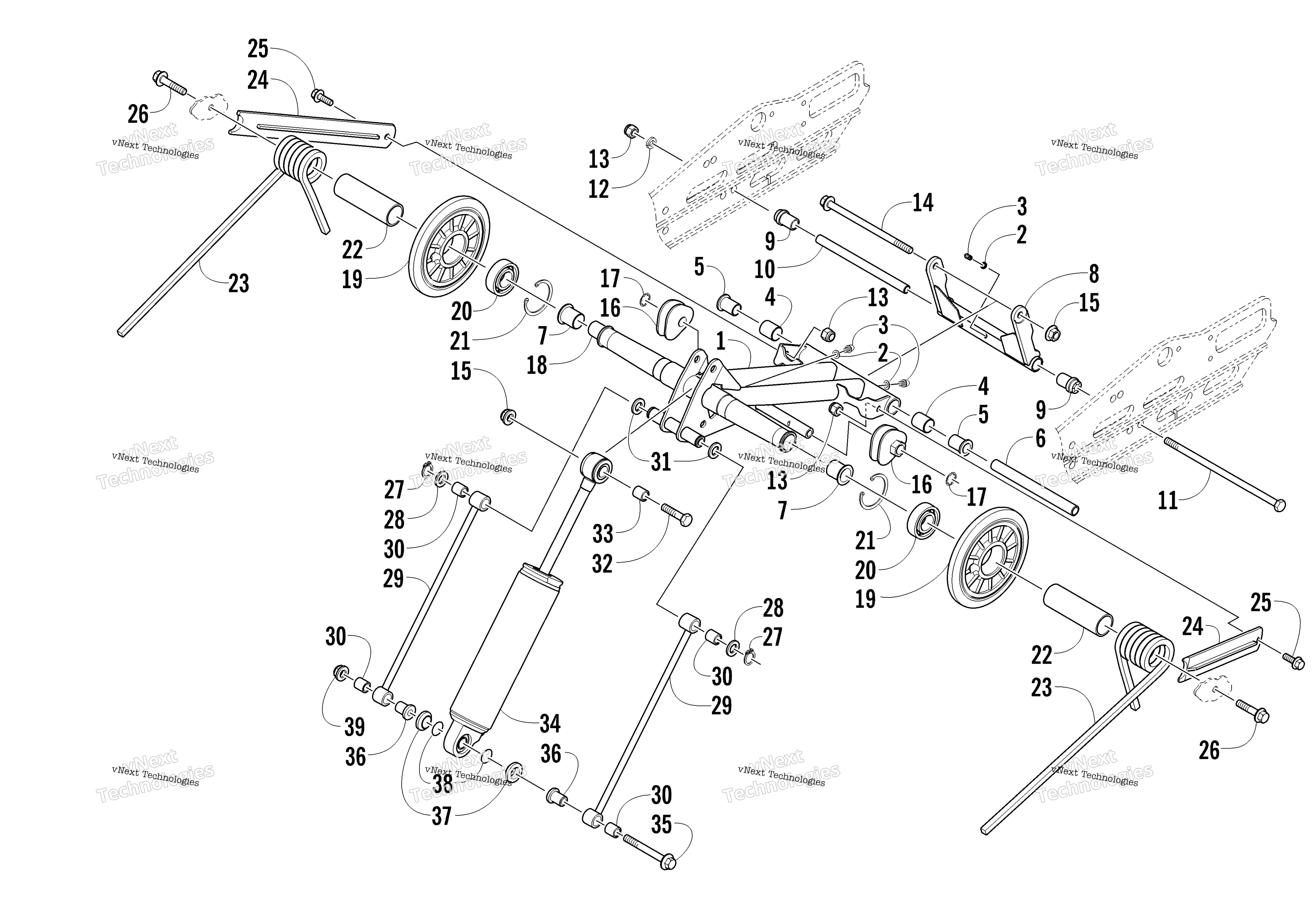 Задняя часть Suspension Rear Arm Assembly