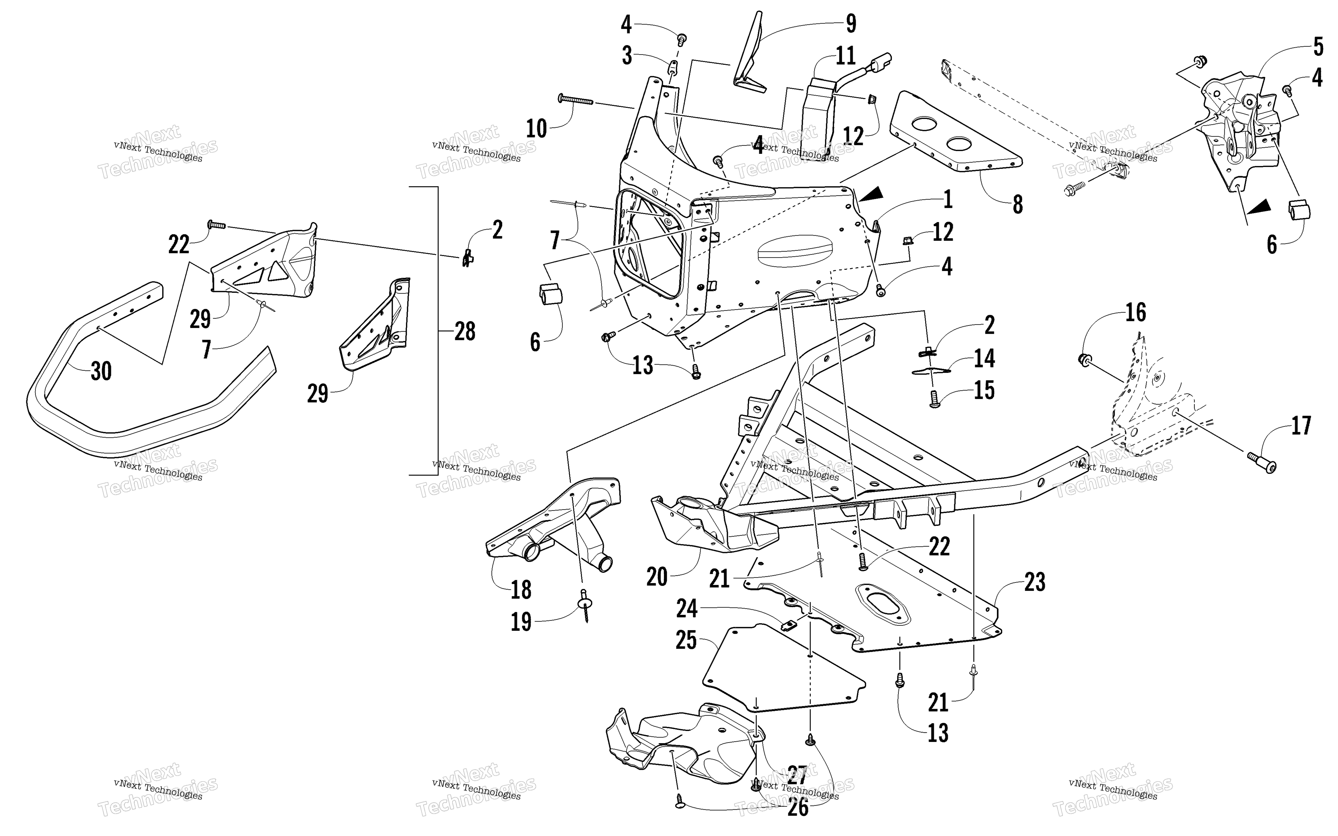 Передняя часть Bumper And Frame Assembly