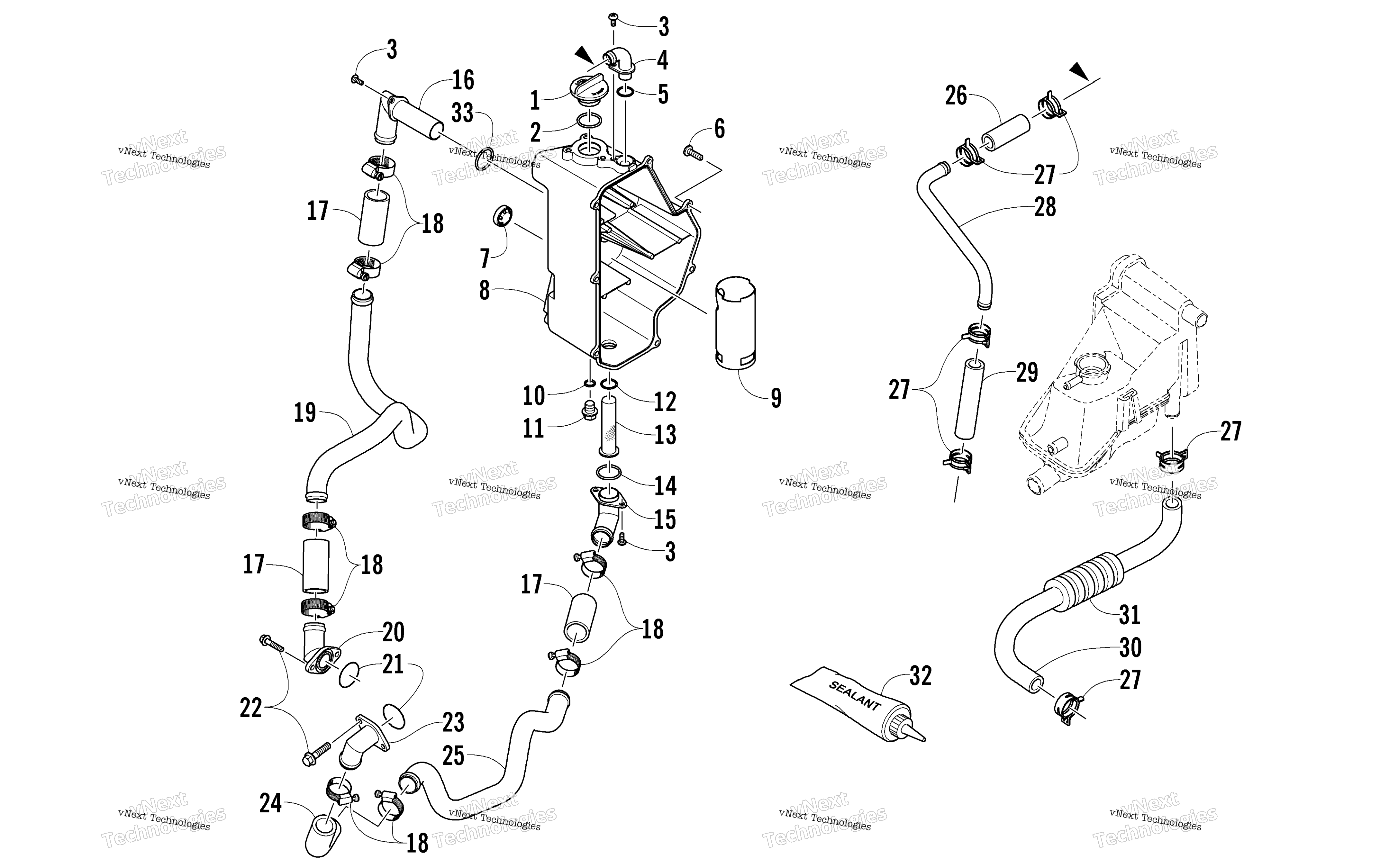 масляный Tank Assembly