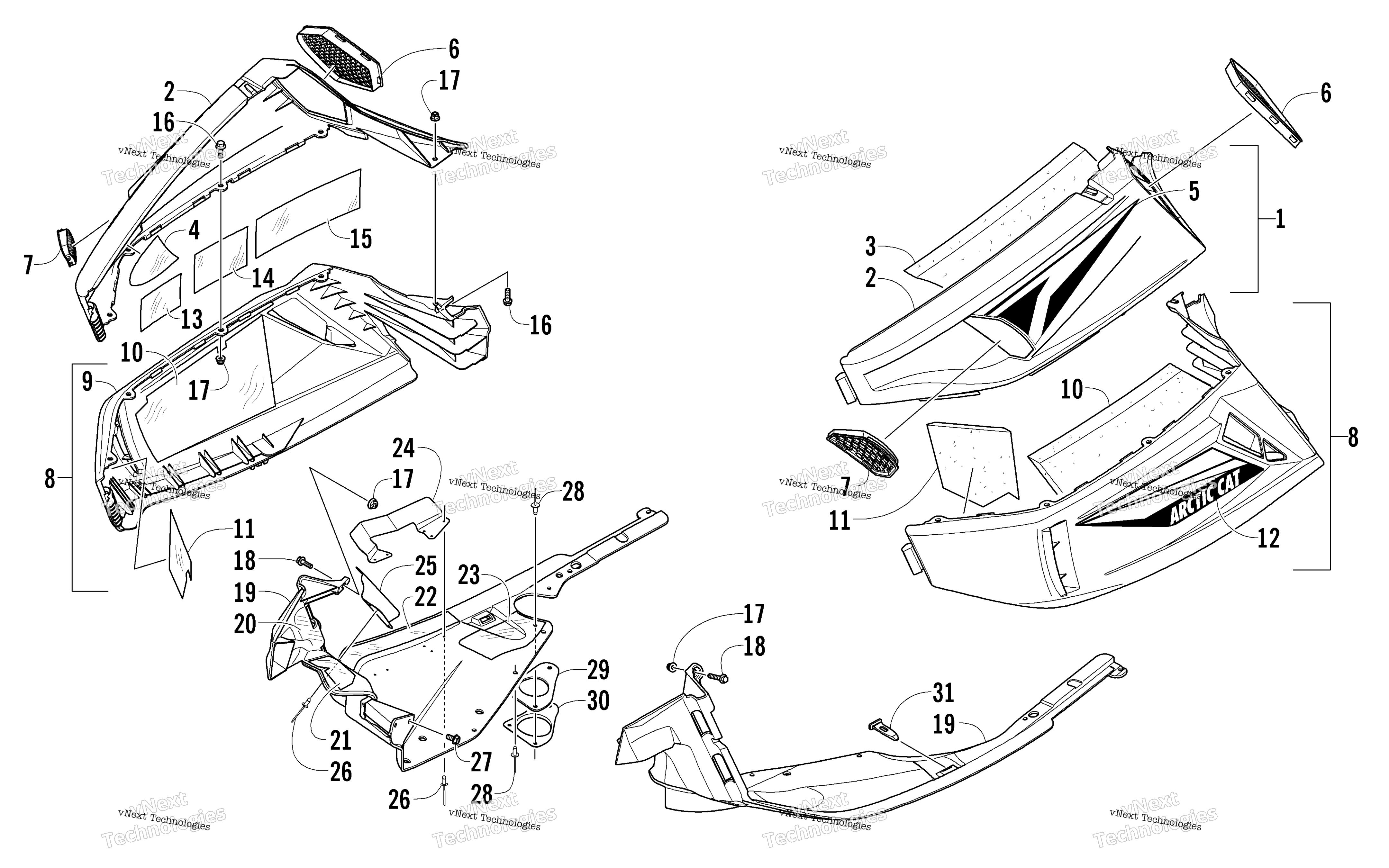 Skid Plate и Side панель узел