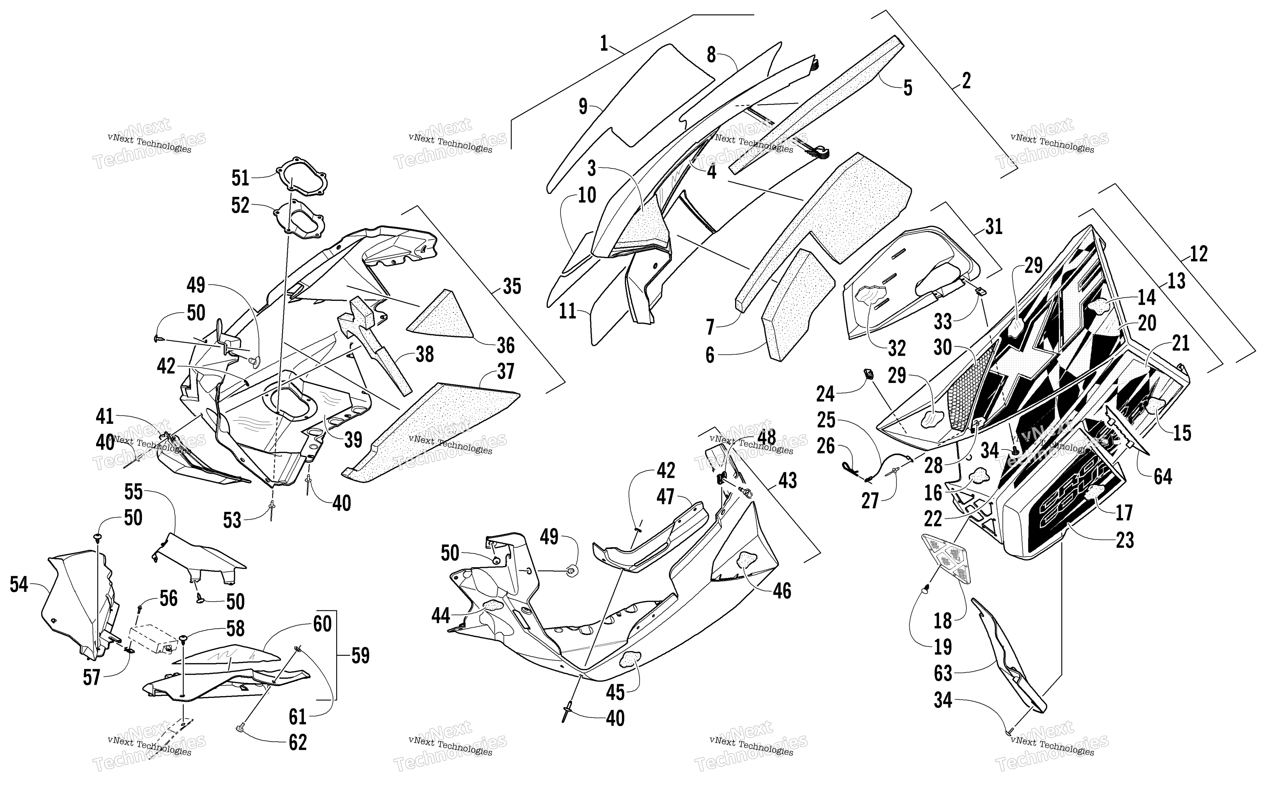 Skid Plate и Side панель узел
