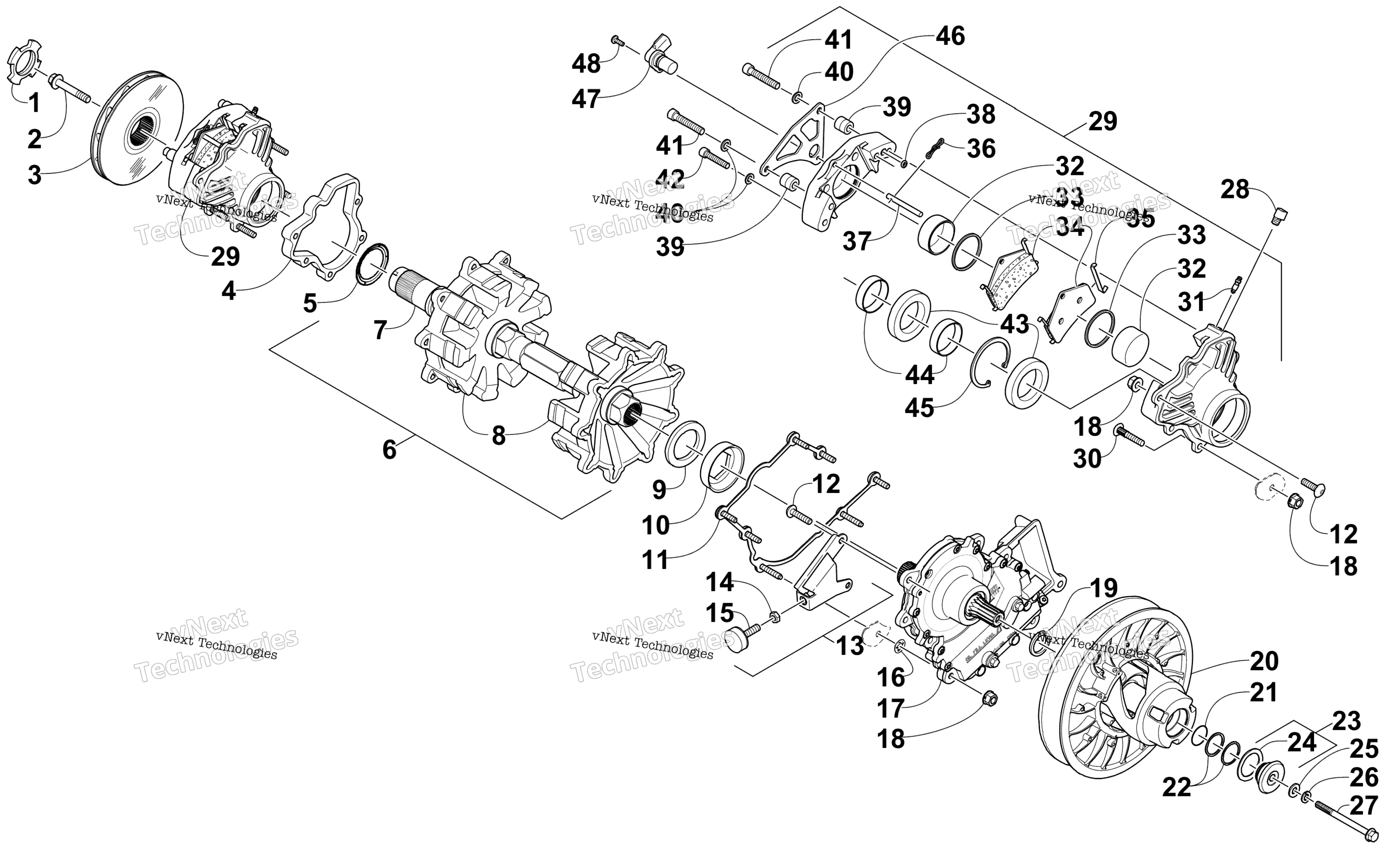 Привод Train Shaft And Brake Assemblies