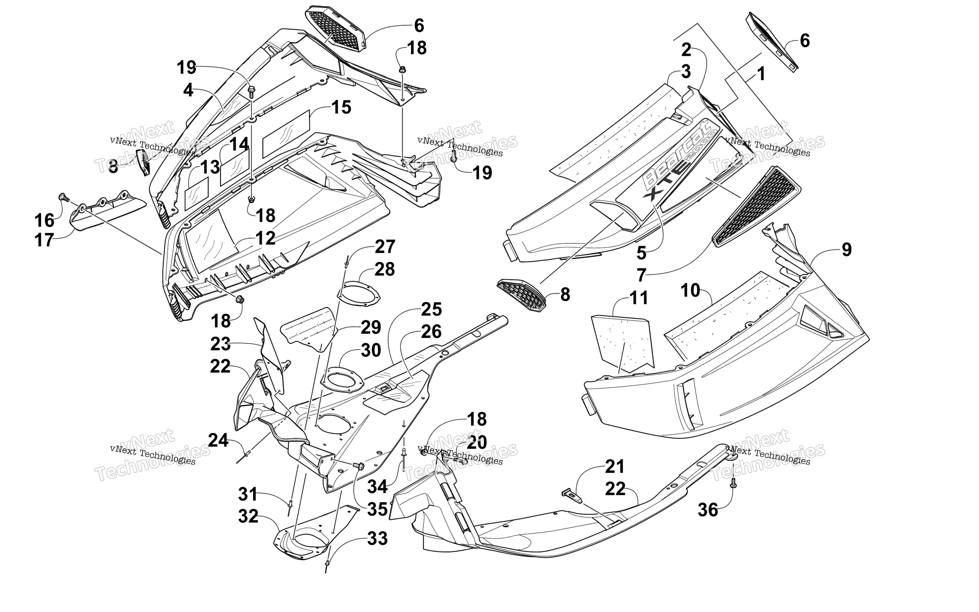 Skid Plate и Side панель узел