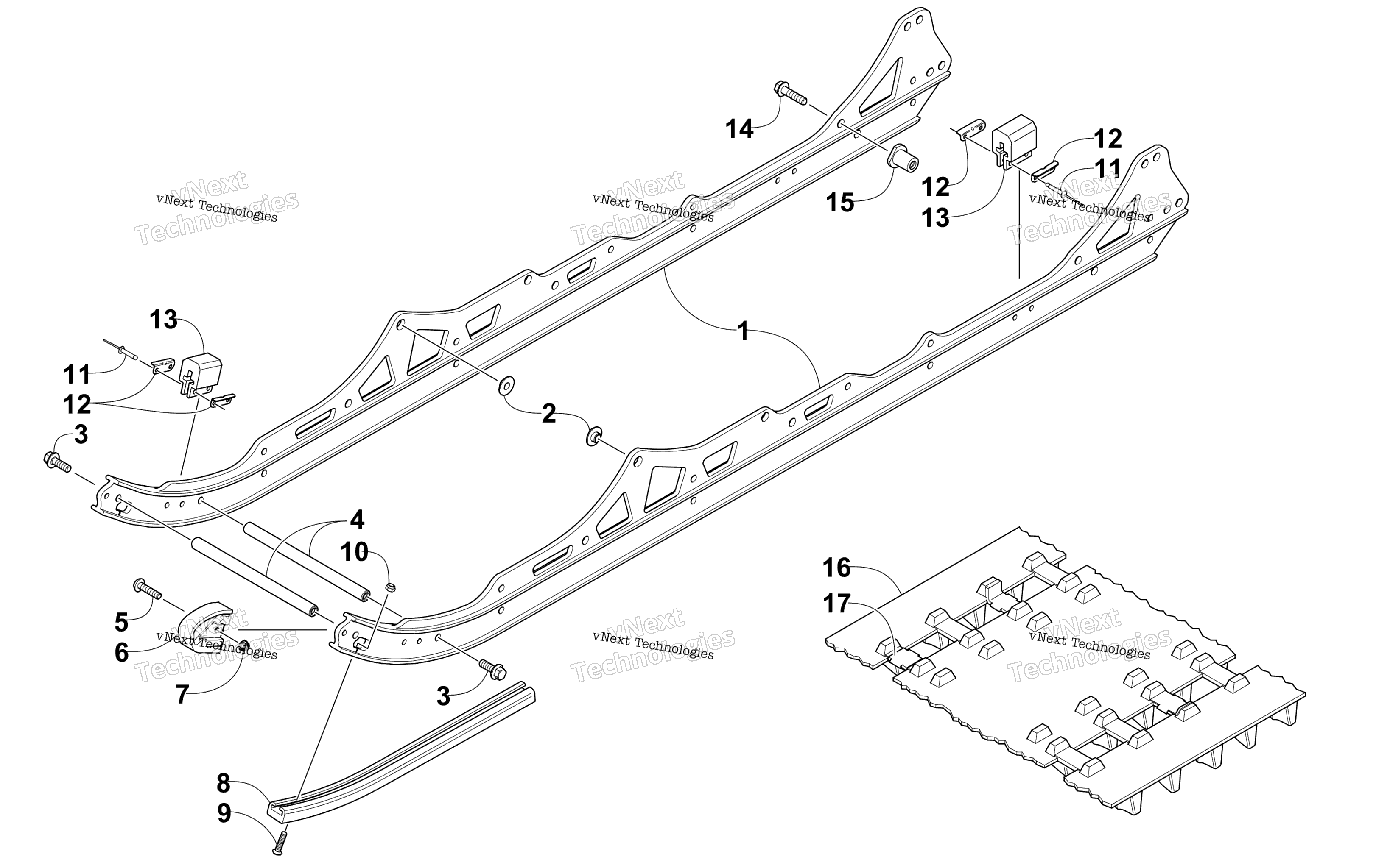 Slide Rail и Track узел