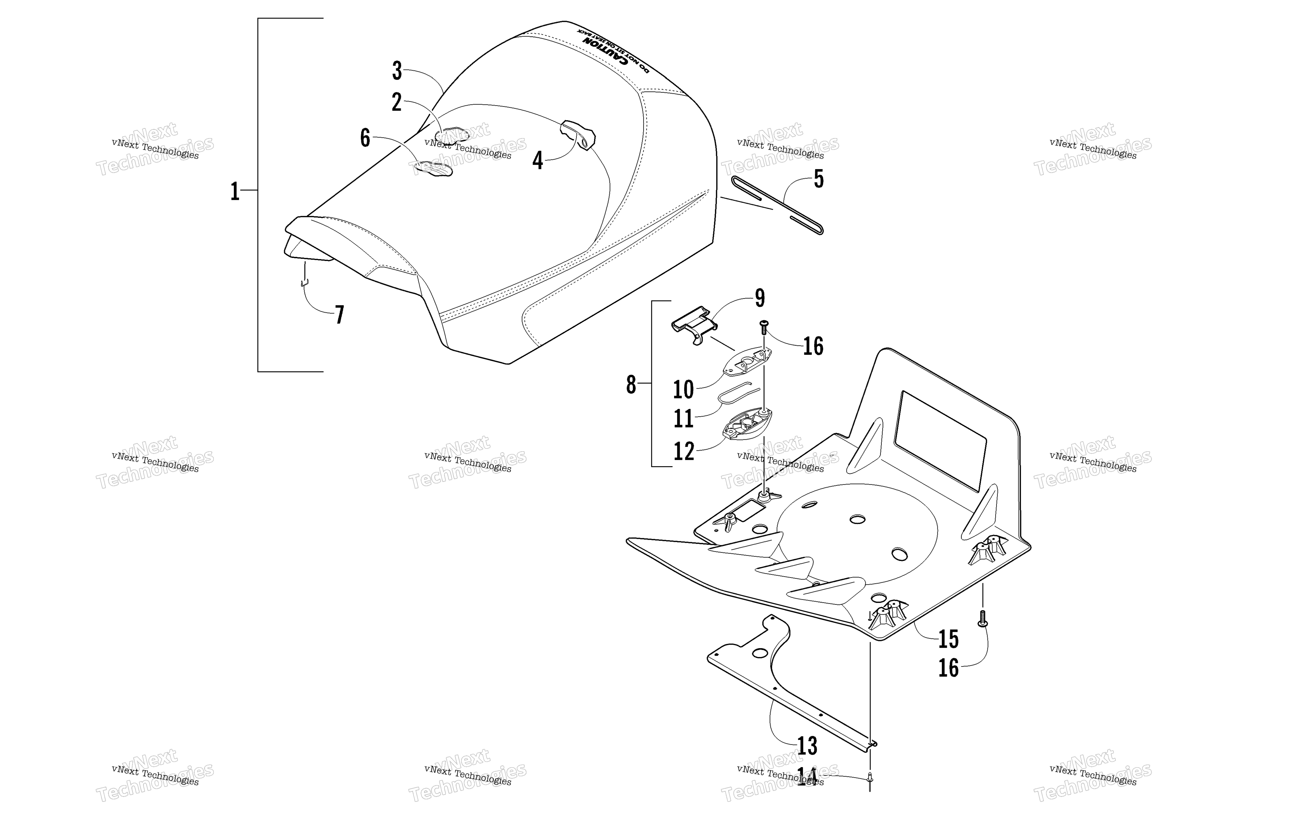 Передняя часть Seat Assembly