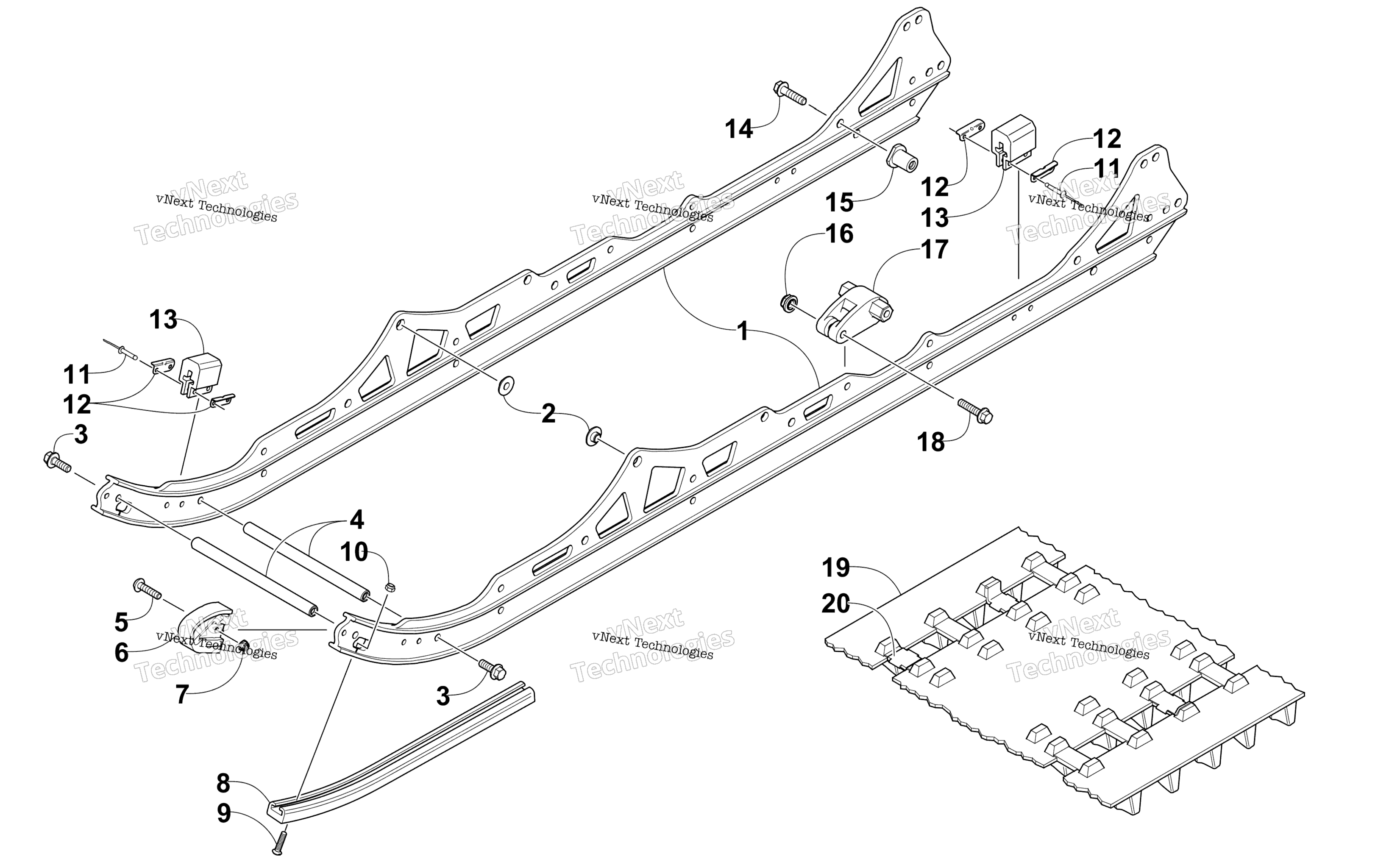 Slide Rail и Track узел