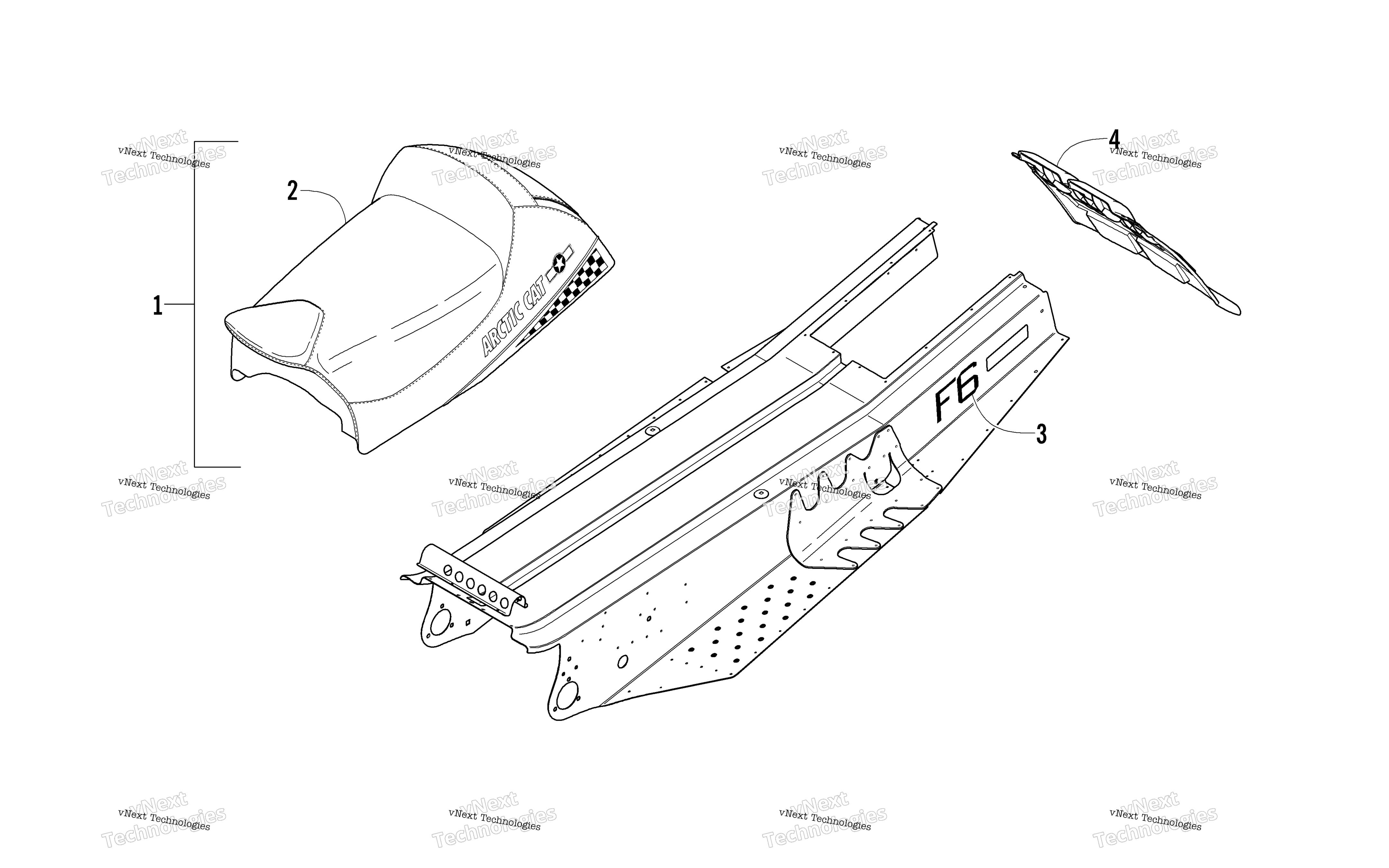 Seat, Tunnel, и Snowflap