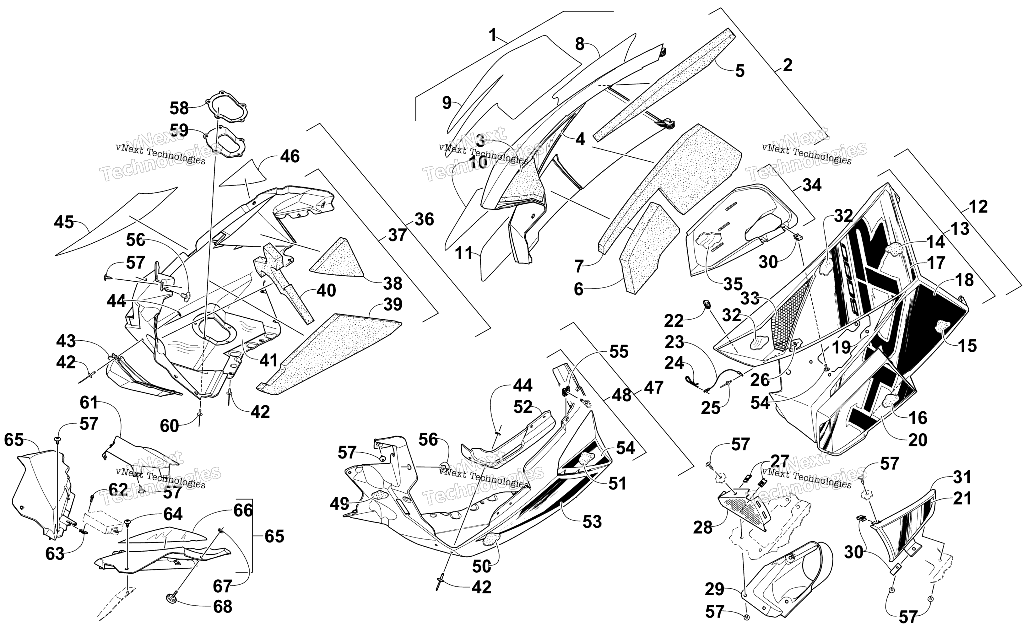 Skid Plate и Side панель узел