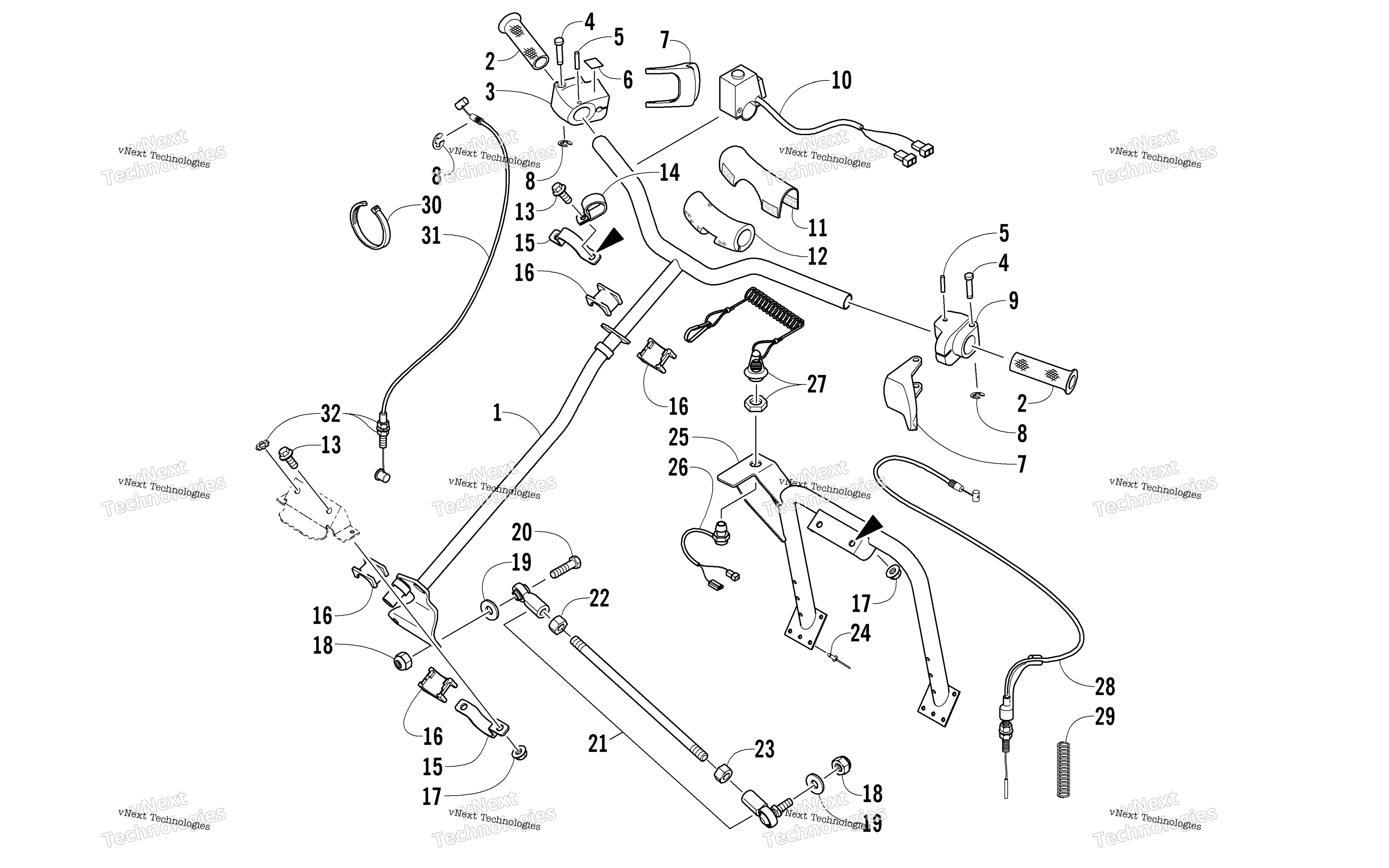 Рулевое управление Post And Tie Rod Assembly