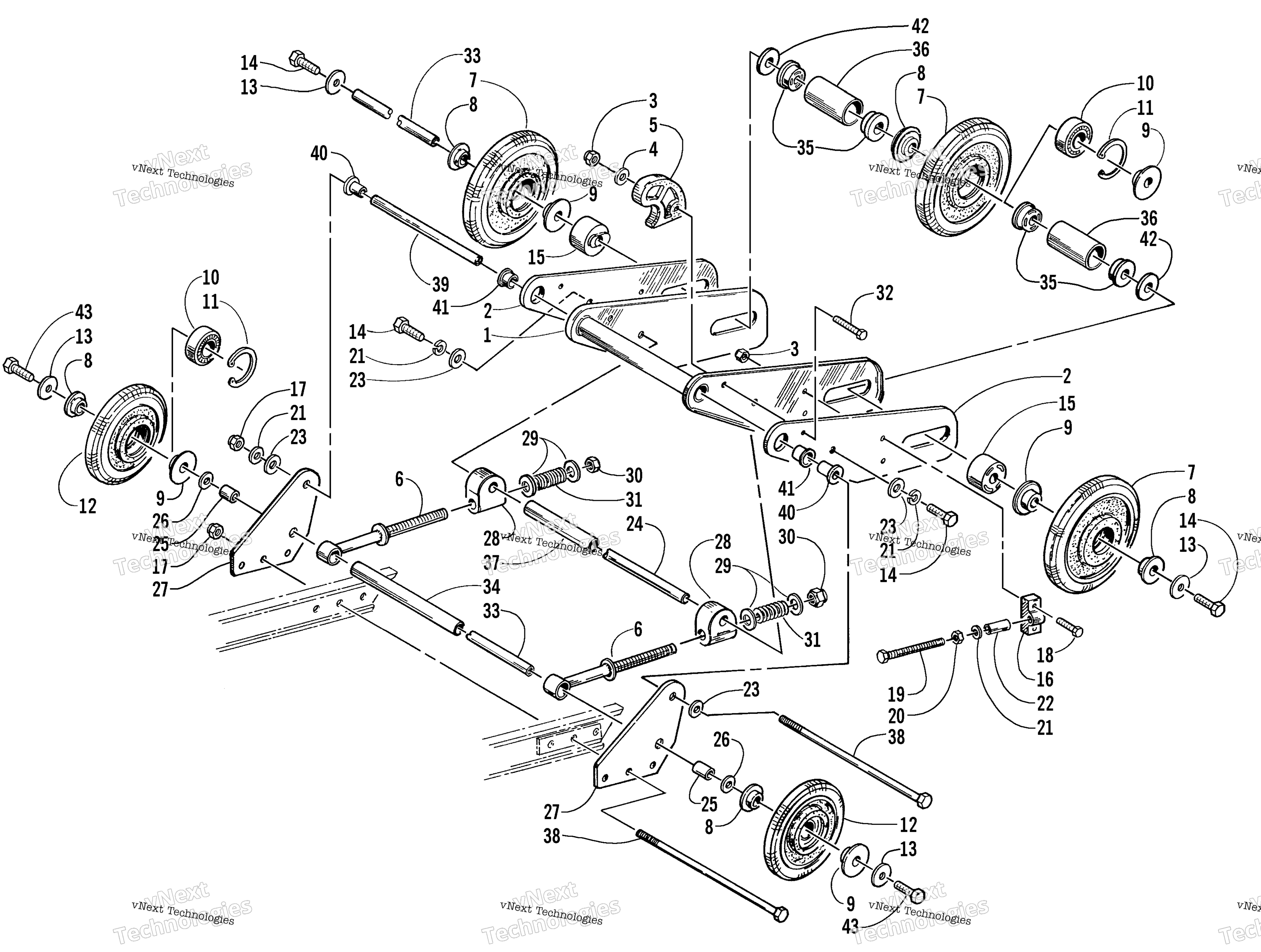Articulating Skid рама узел