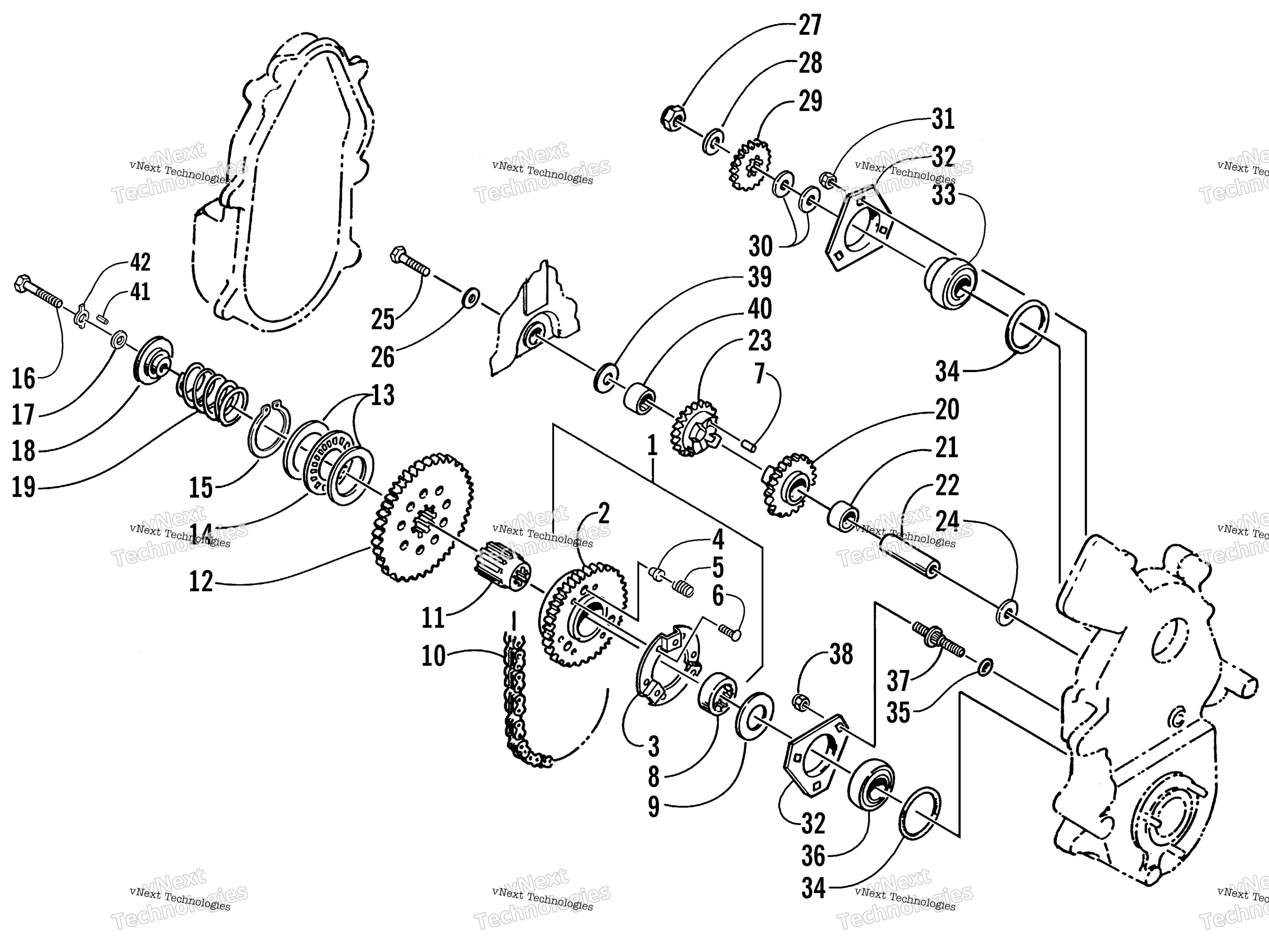 привод / Reverse Dropcase узел
