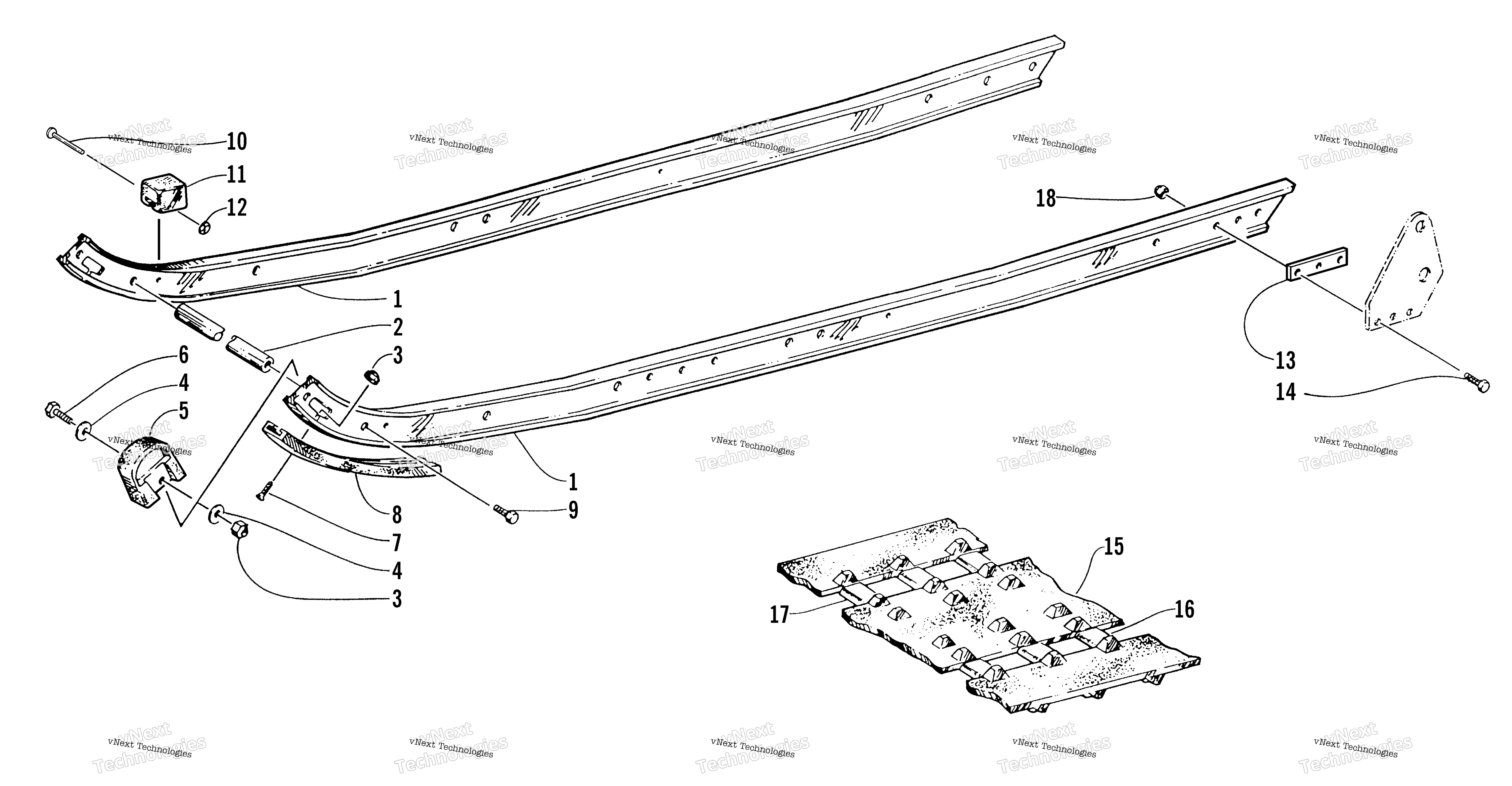 Slide Rail и Track узел