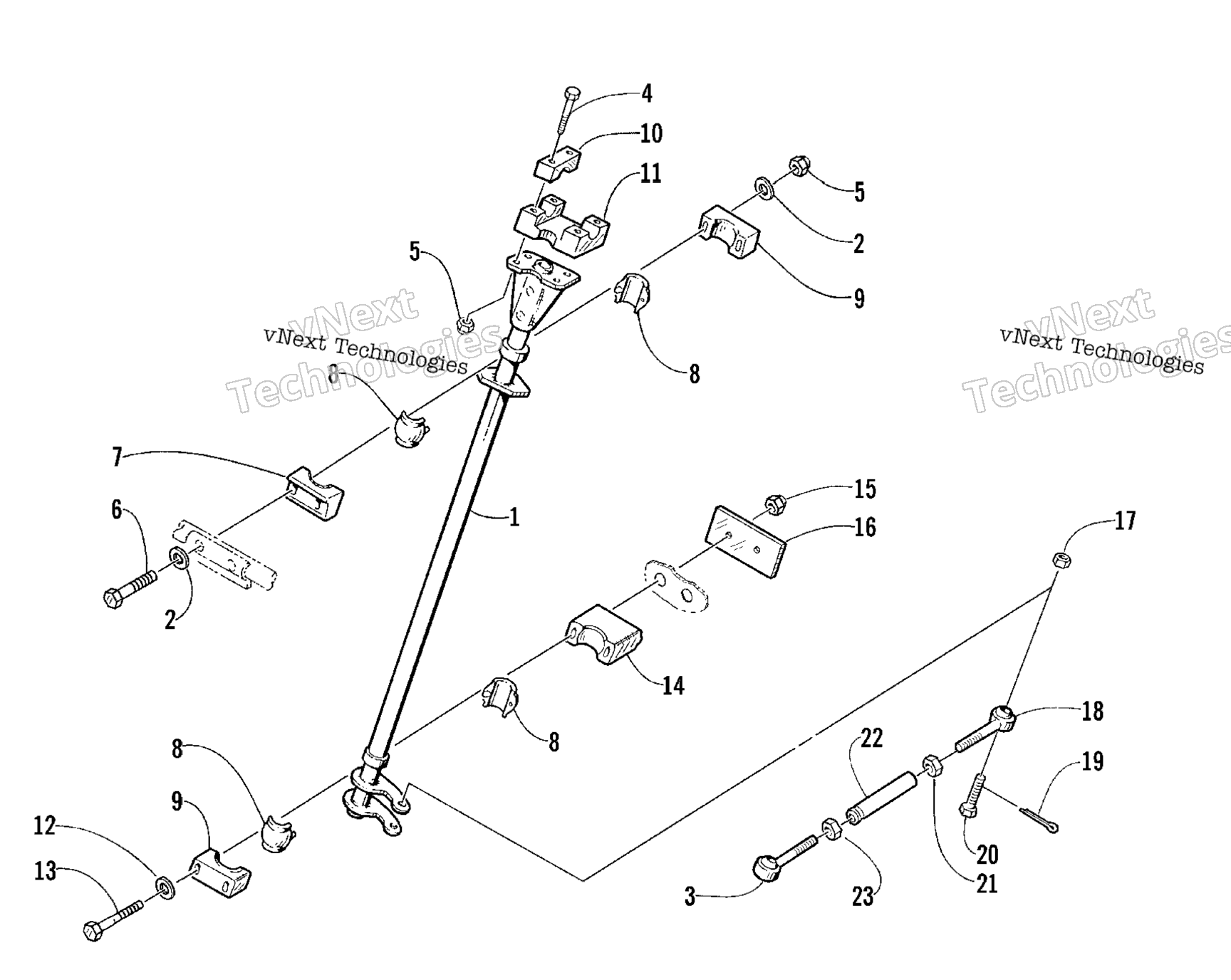 Рулевое управление Post Assembly