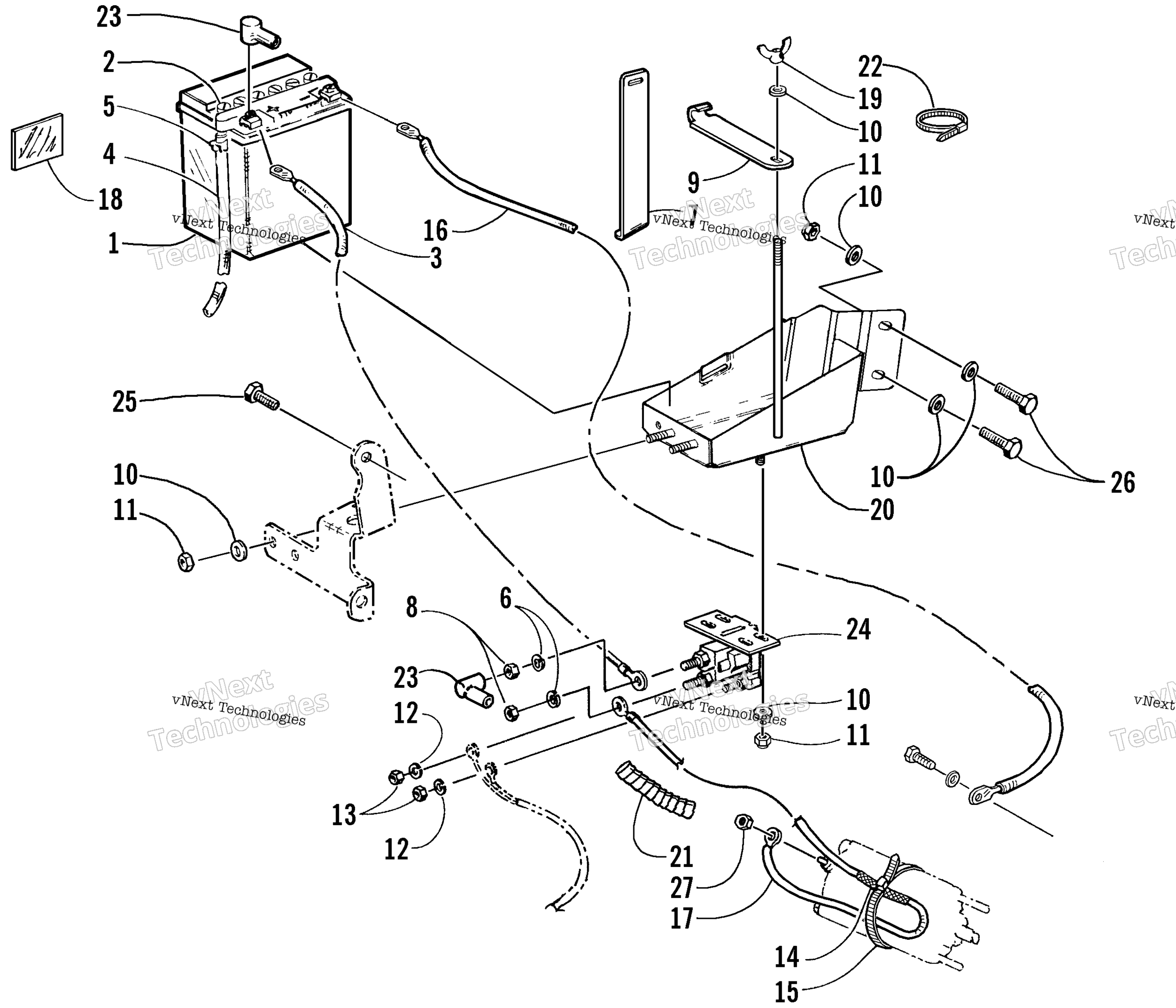 Battery, Solenoid, и Cables