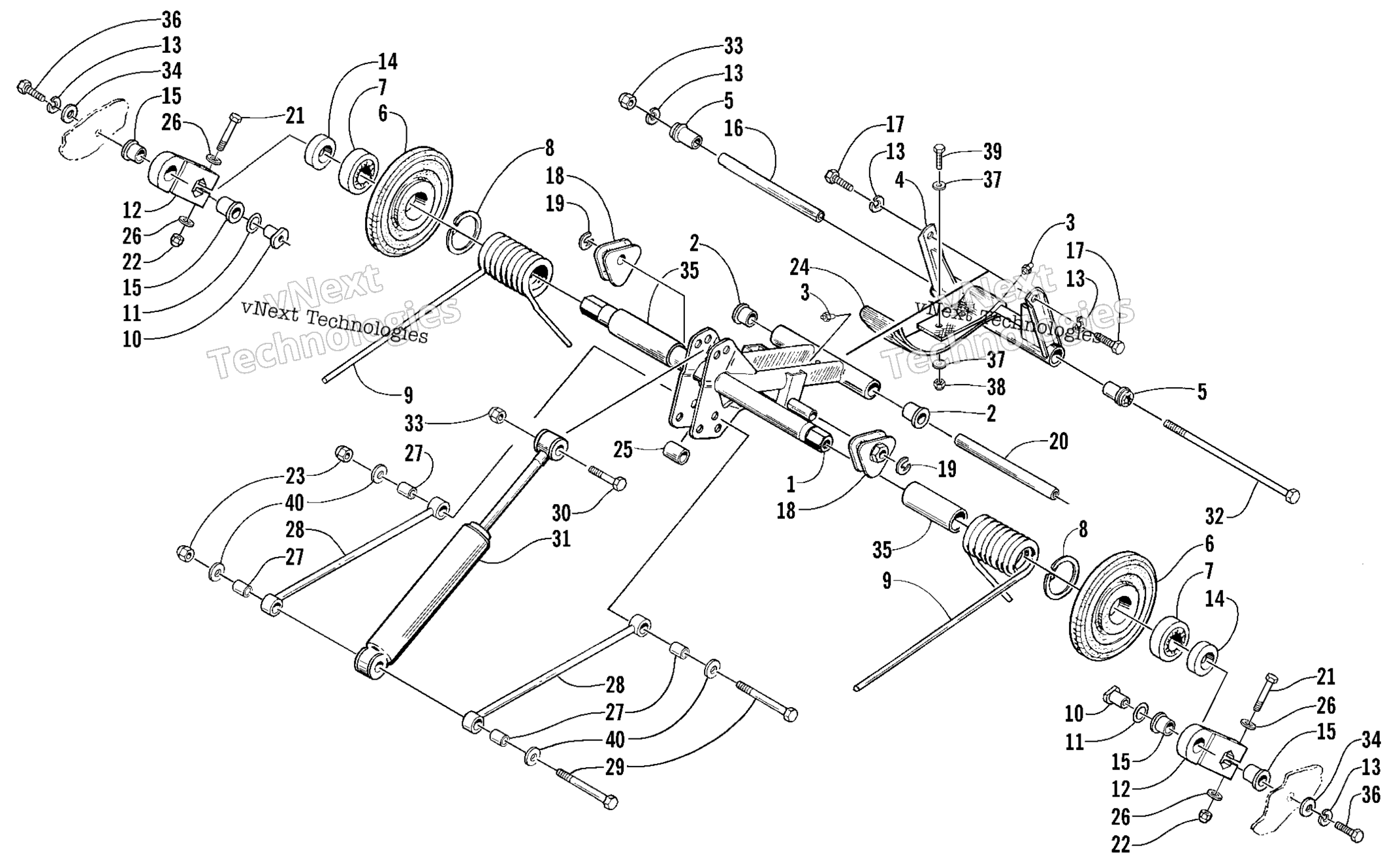 Задняя часть Suspension Rear Arm Assembly
