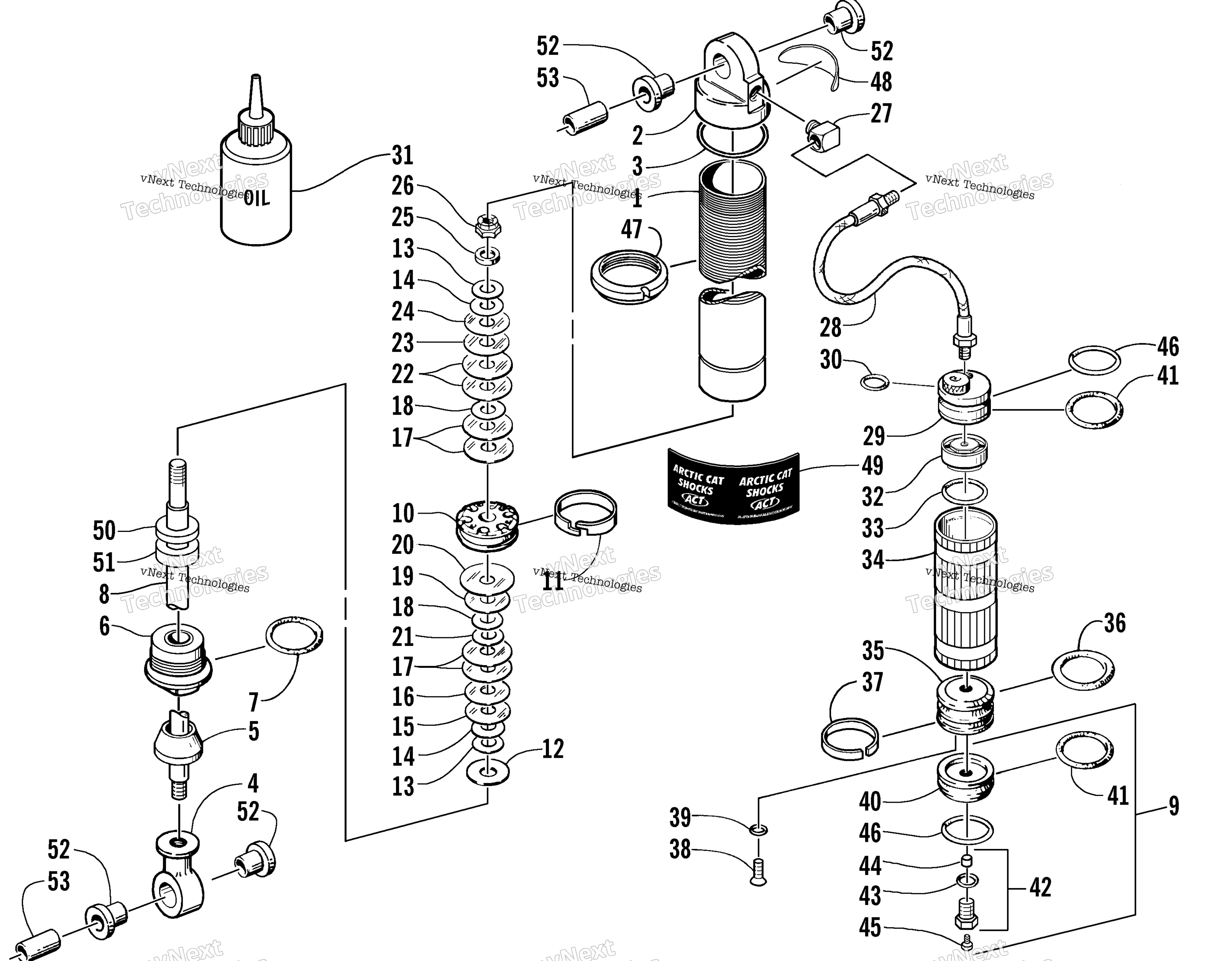 Передняя часть Suspension Shock Absorber (Le-C)