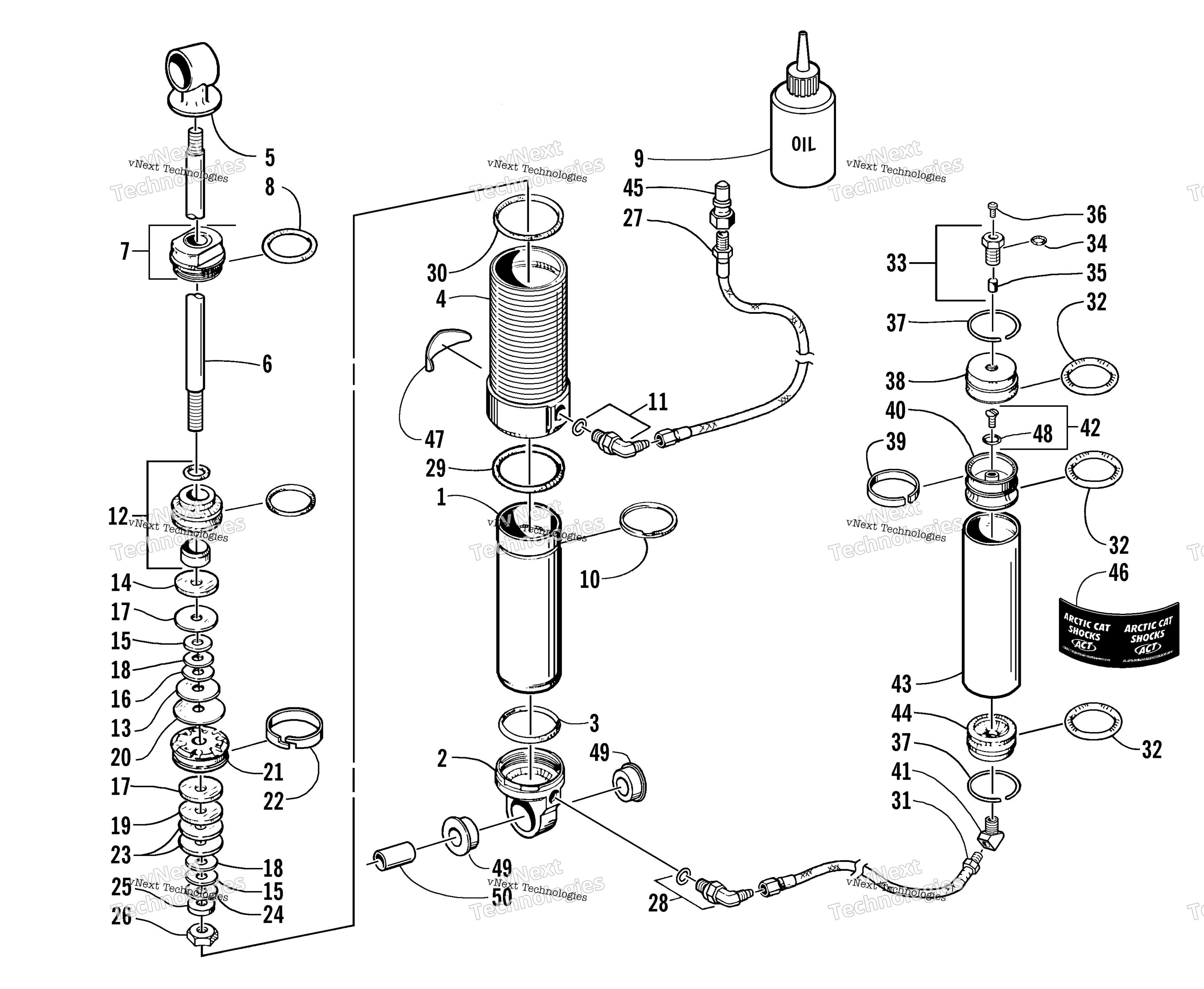 Задняя подвеска Front Arm Shock Absorber (Le-C)