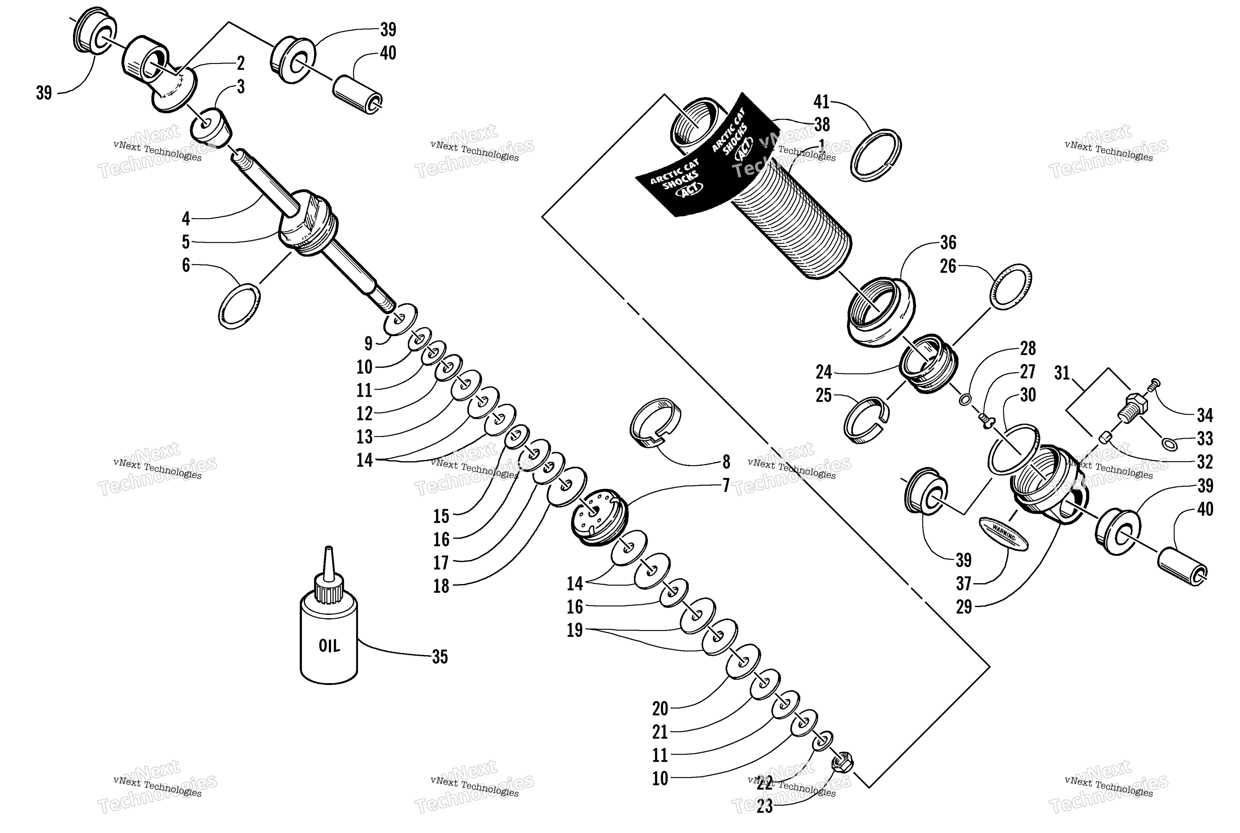 Передняя часть Suspension Shock Absorber