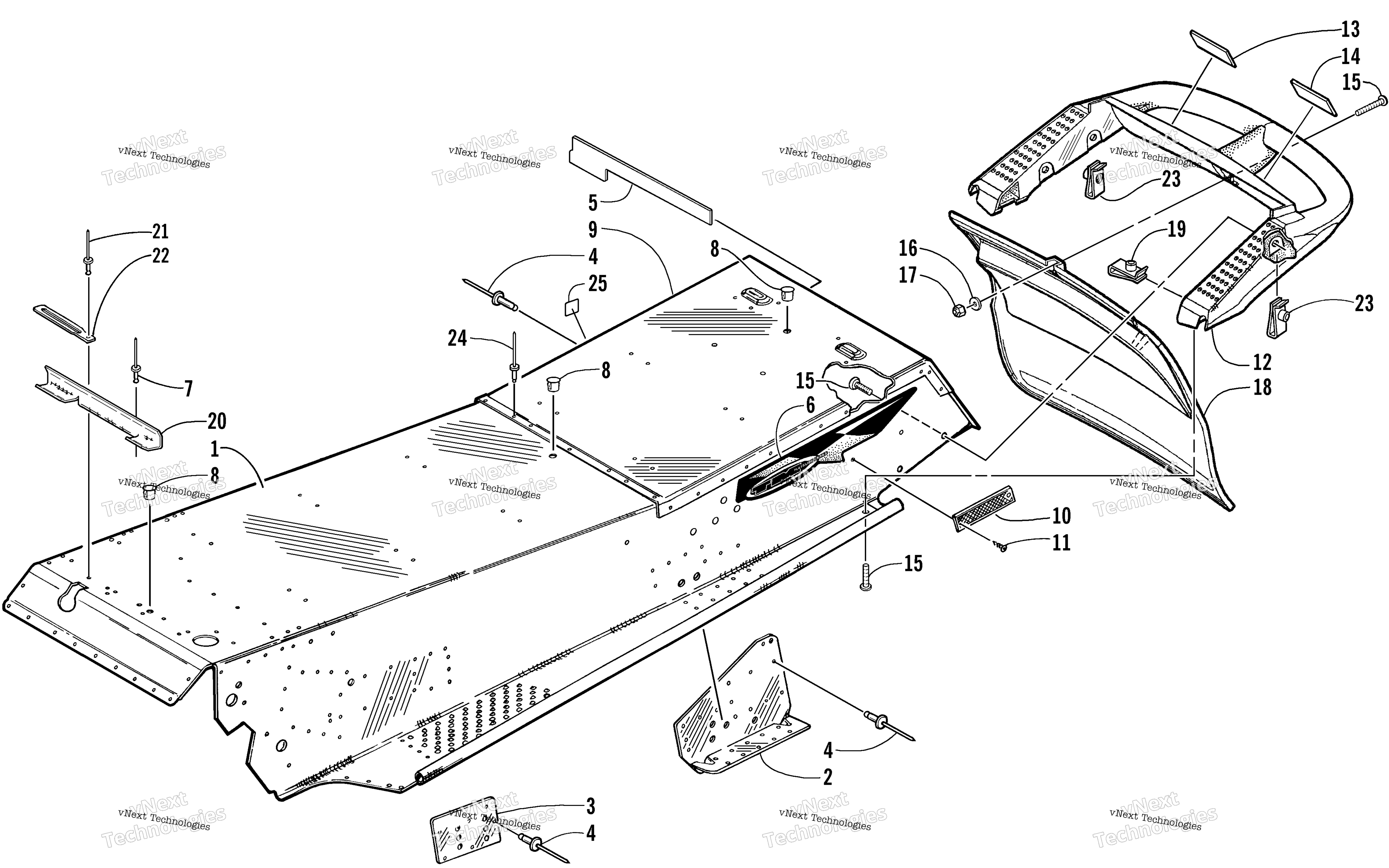 Tunnel и задний Bumper
