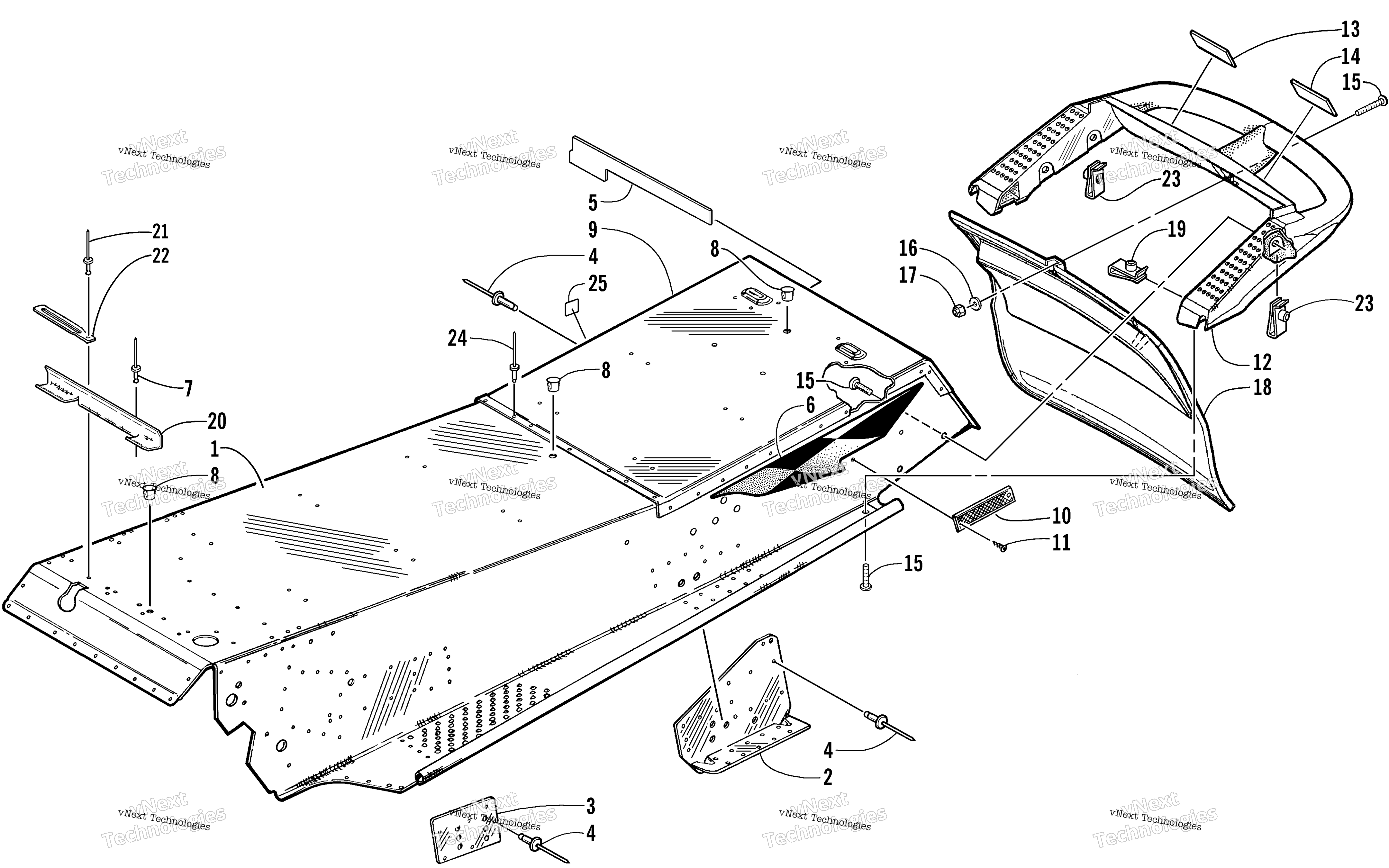 Tunnel и задний Bumper