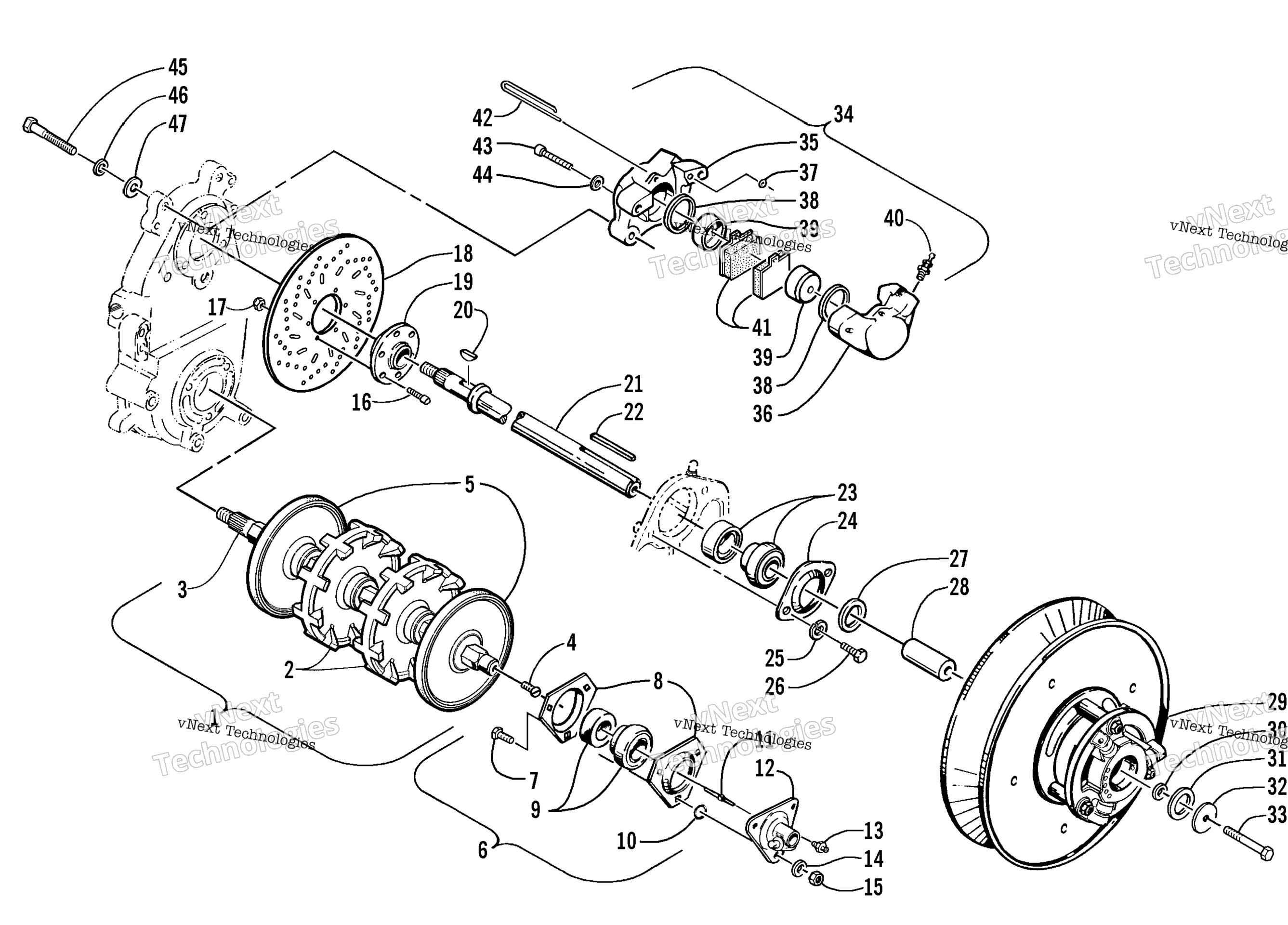 Привод Train Shafts And Brake Assemblies