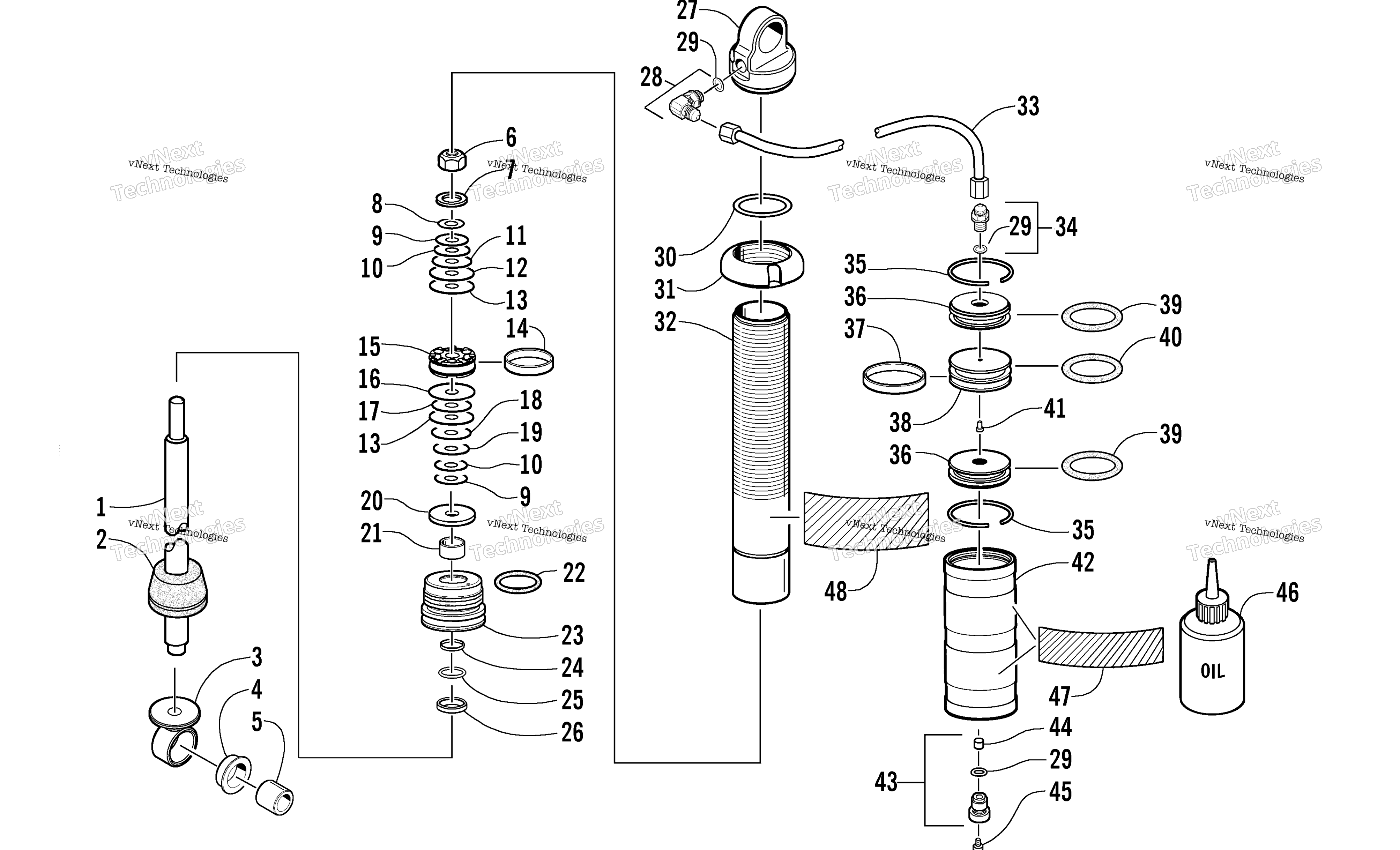 Передняя часть Suspension Shock Absorber