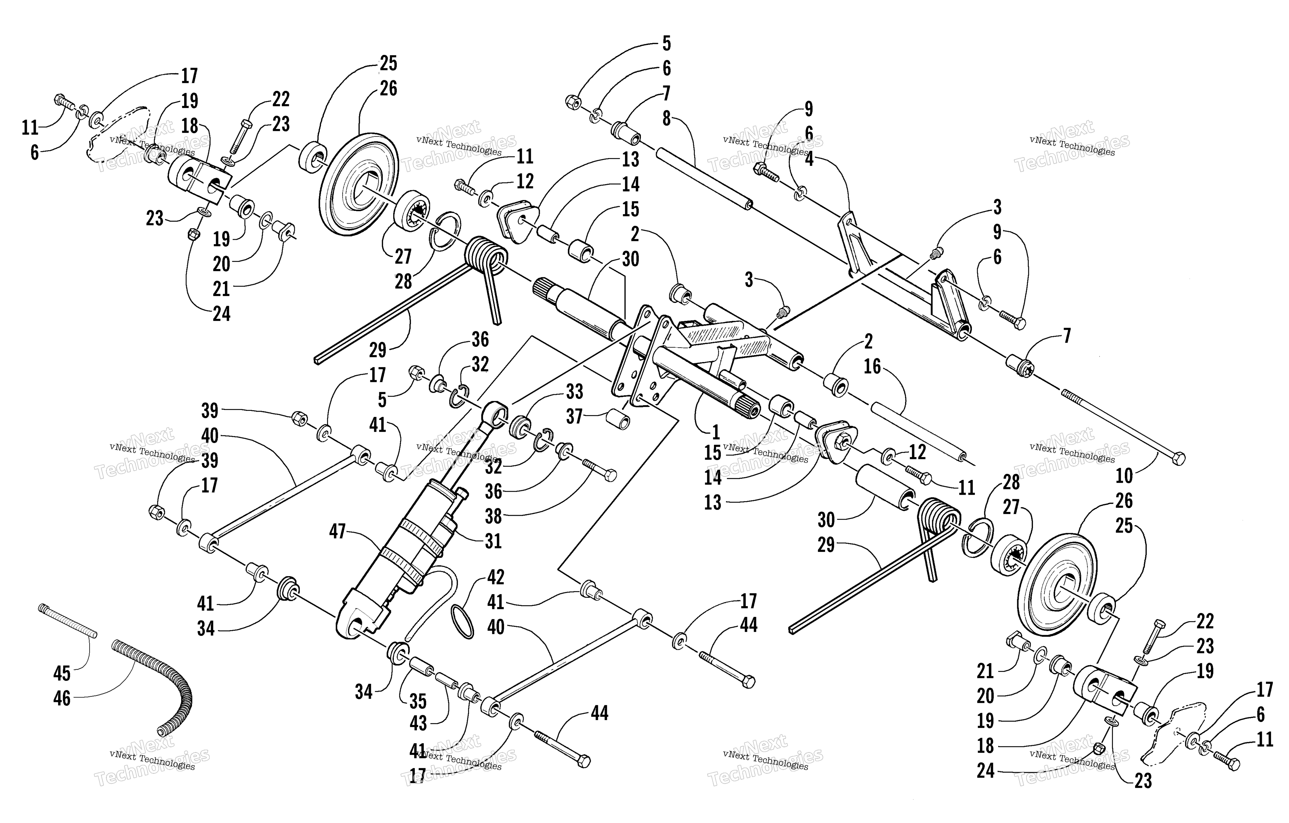 Задняя часть Suspension Rear Arm Assembly