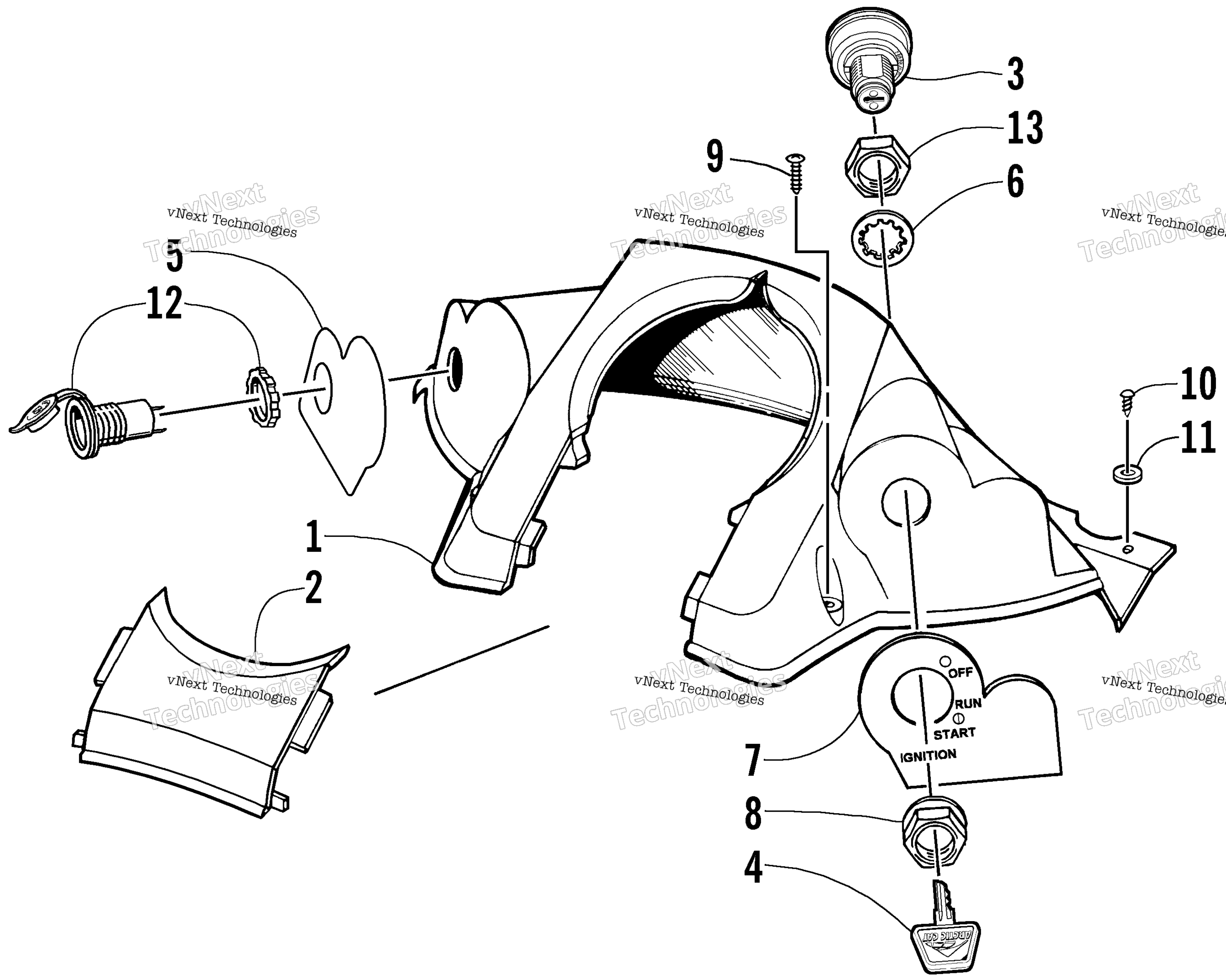 Консоль And Switch Assembly